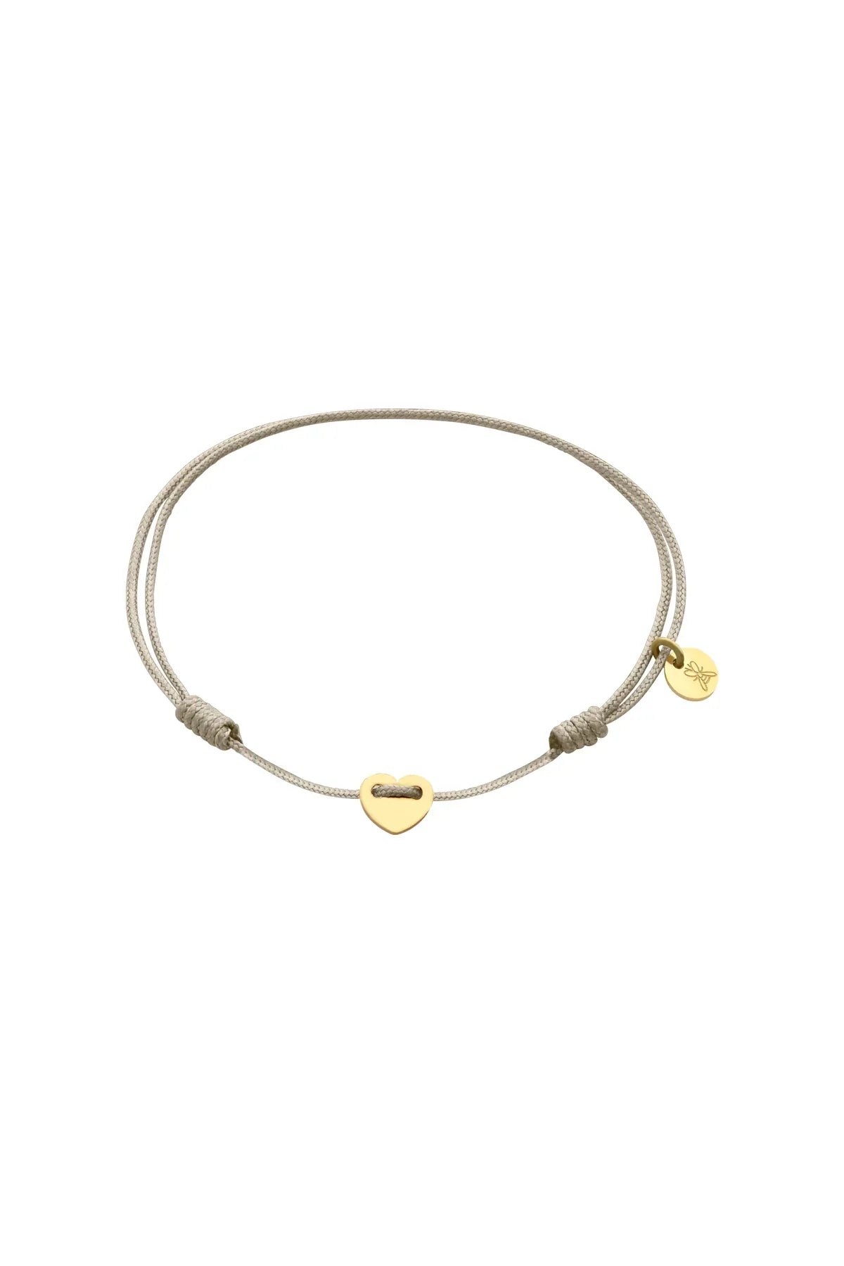 TINY LOVEFUL - CREME - Minimal Heart String Bracelet