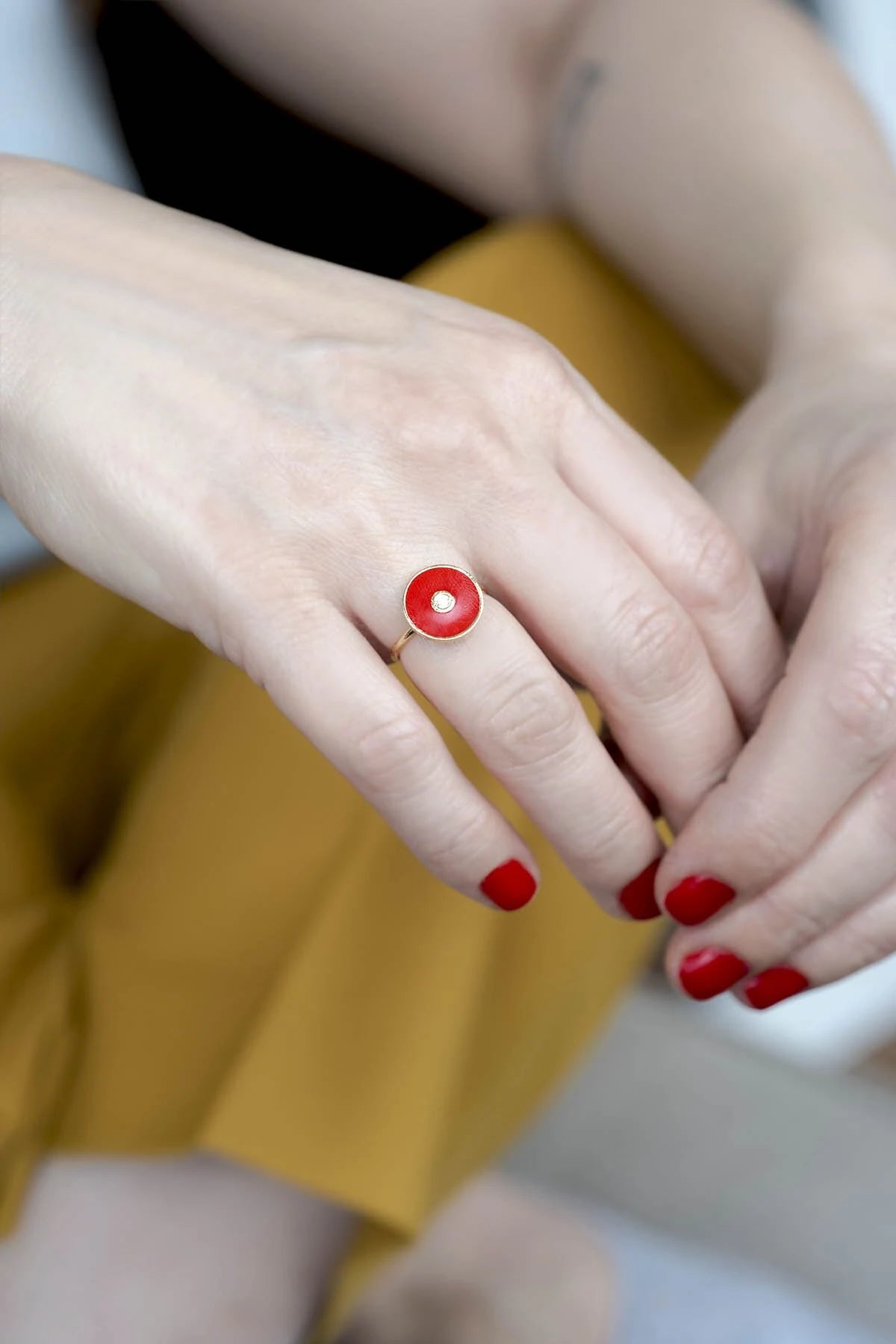 BIG BANG - Cosmic Red Enamel Ring