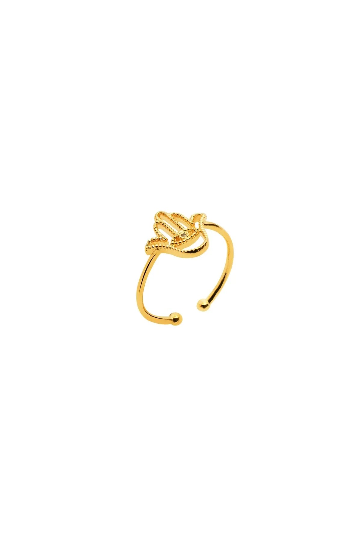 FATIMA GOLD – Adjustable Hand of Fatima Ring