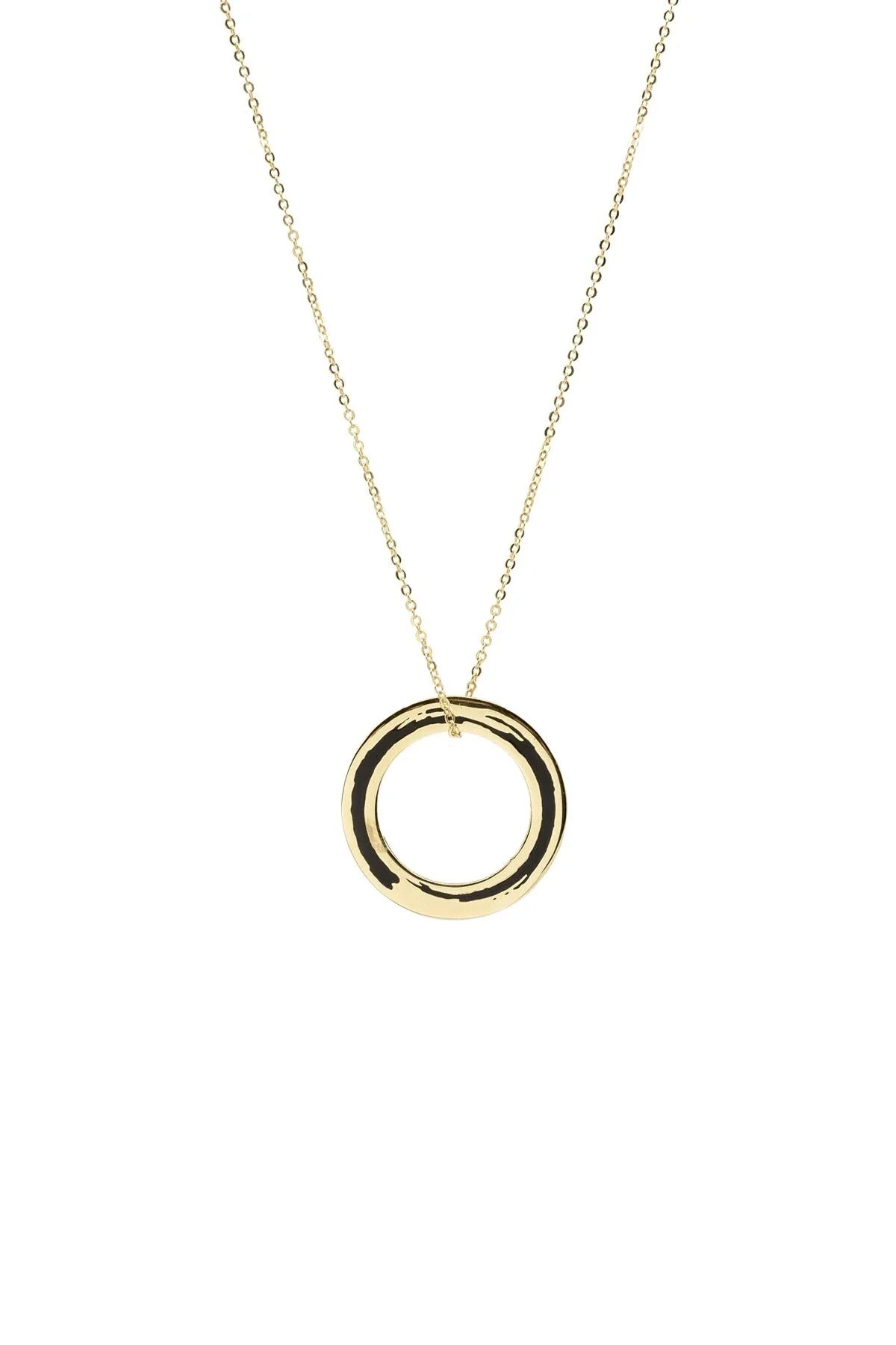 KARMA – Engraved Circle Pendant Necklace