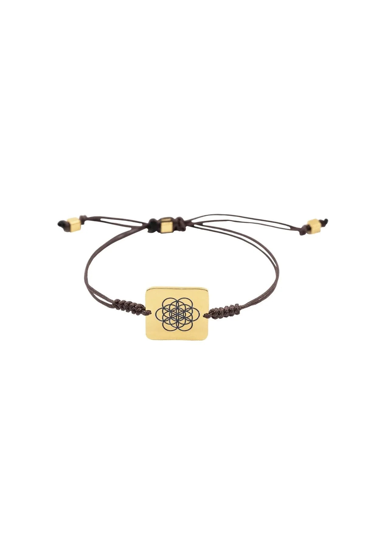 LA VIDA – Earth Brown - Flower of Life Rope Bracelet