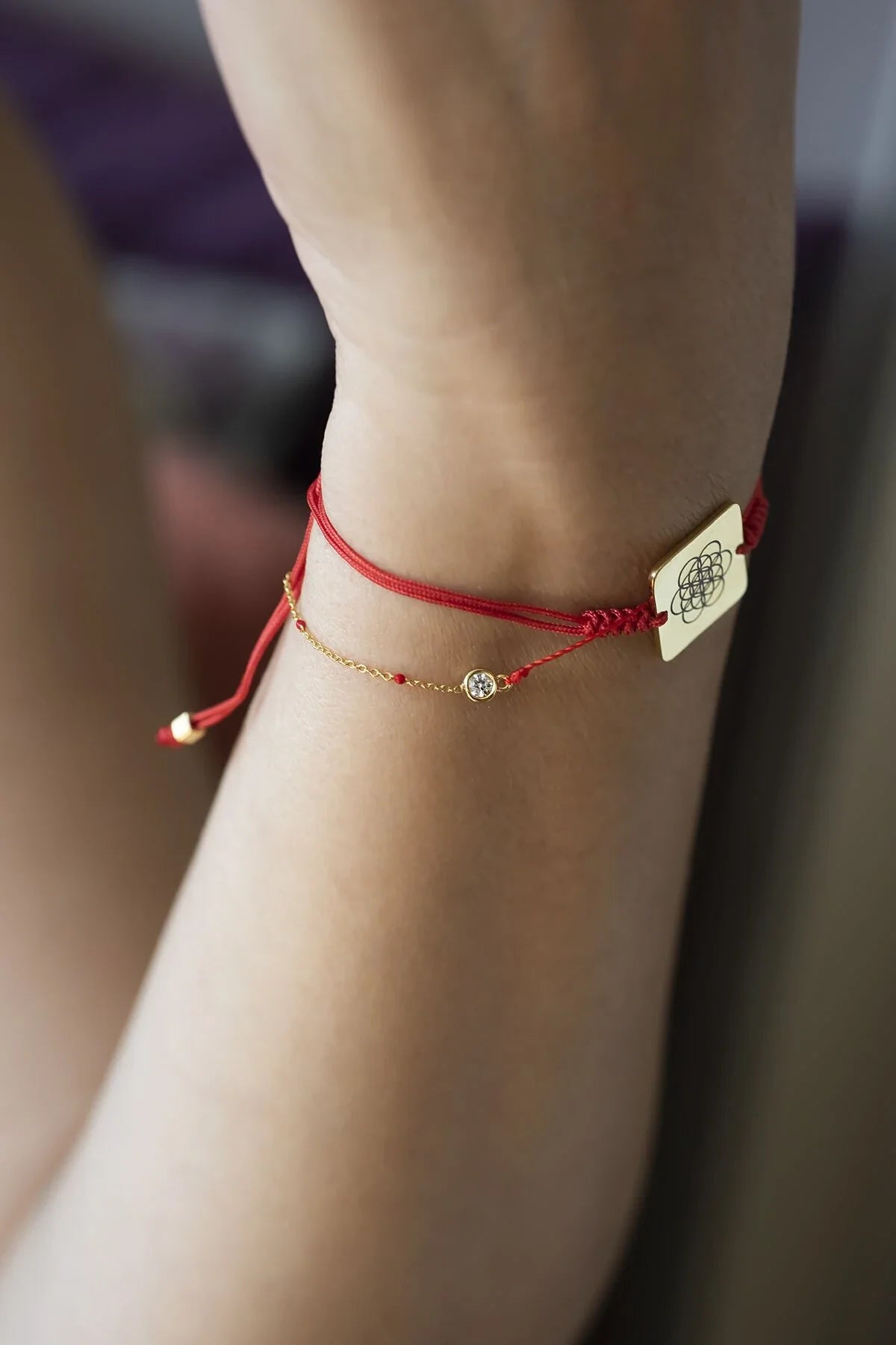 LA VIDA – Red - Flower of Life Rope Bracelet