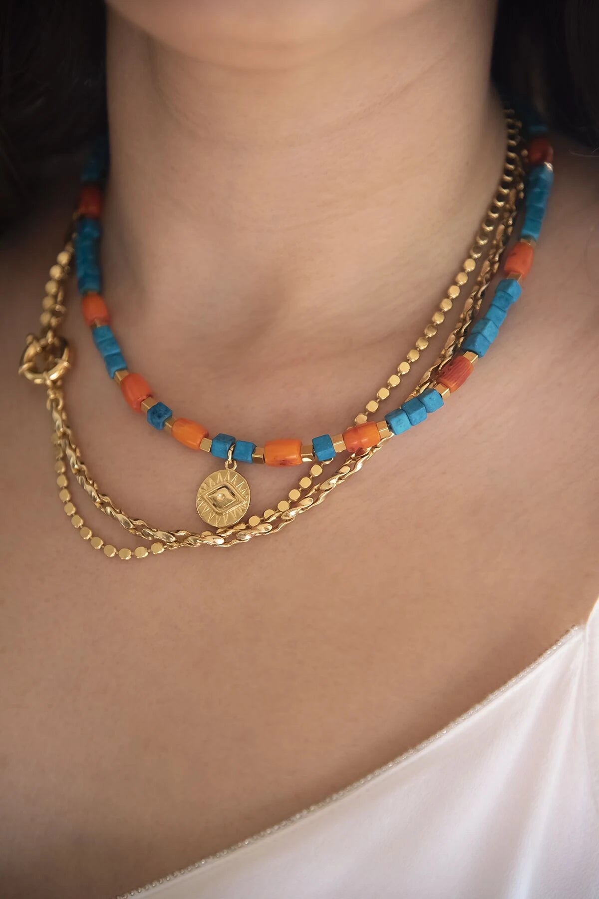 DOT – Fluid Flat Disc Chain Necklace