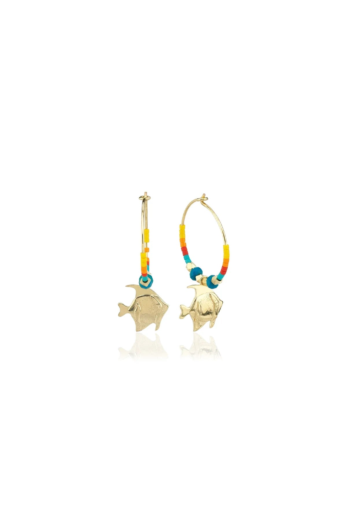 LUCKY FISH – Angelfish Beaded Hoop Earrings