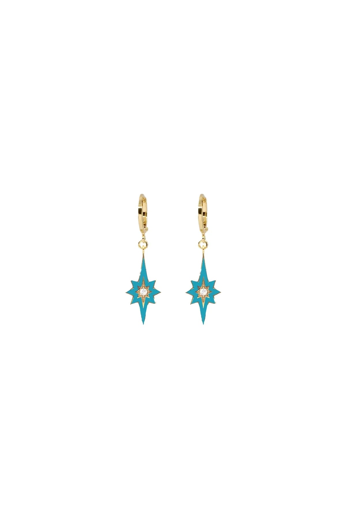 BLUE STAR - Hoop Earrings