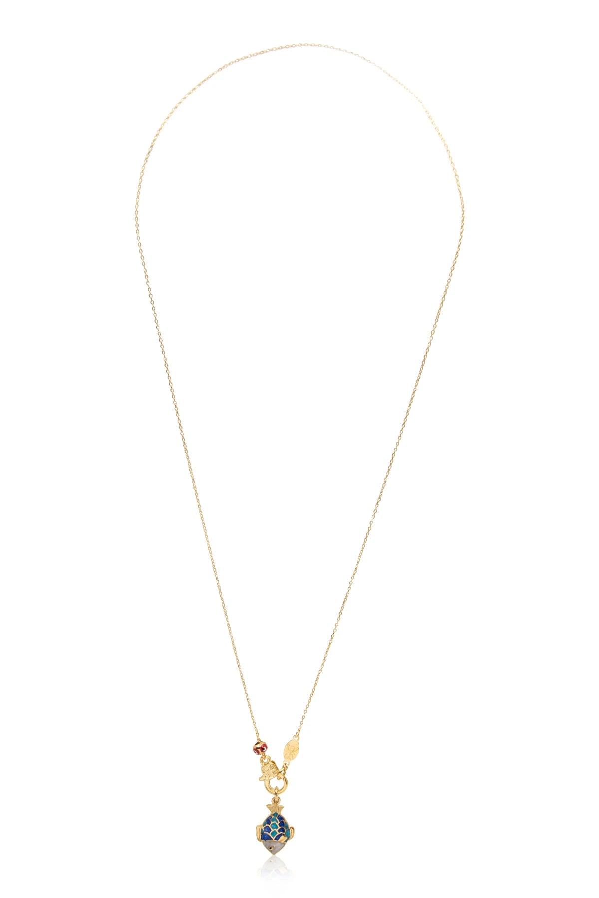 FISHY – Blue Fish Charm Necklace
