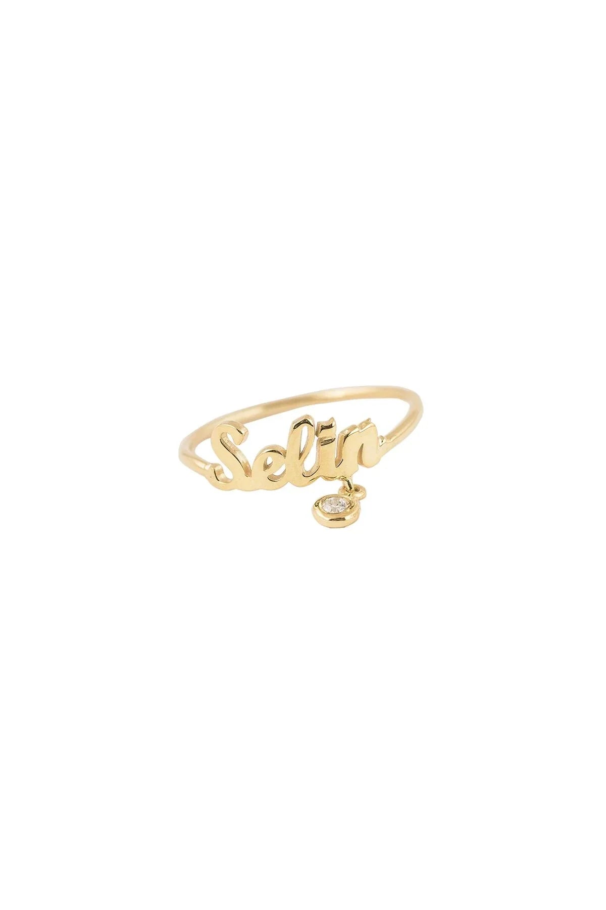 SHINY NAME – Personalized Dangling CZ Name Ring