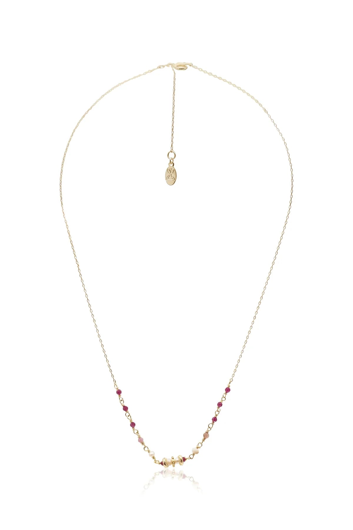 NOYA – Garnet & Pearl Necklace