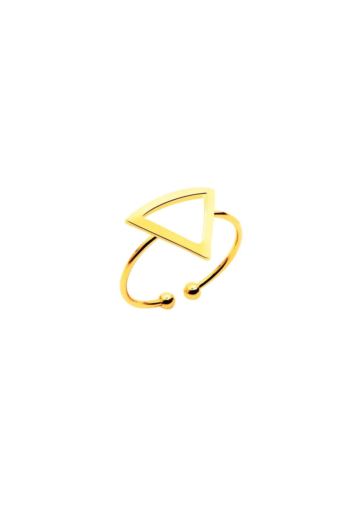 TRIANGLE GOLD – Geometric Adjustable Ring