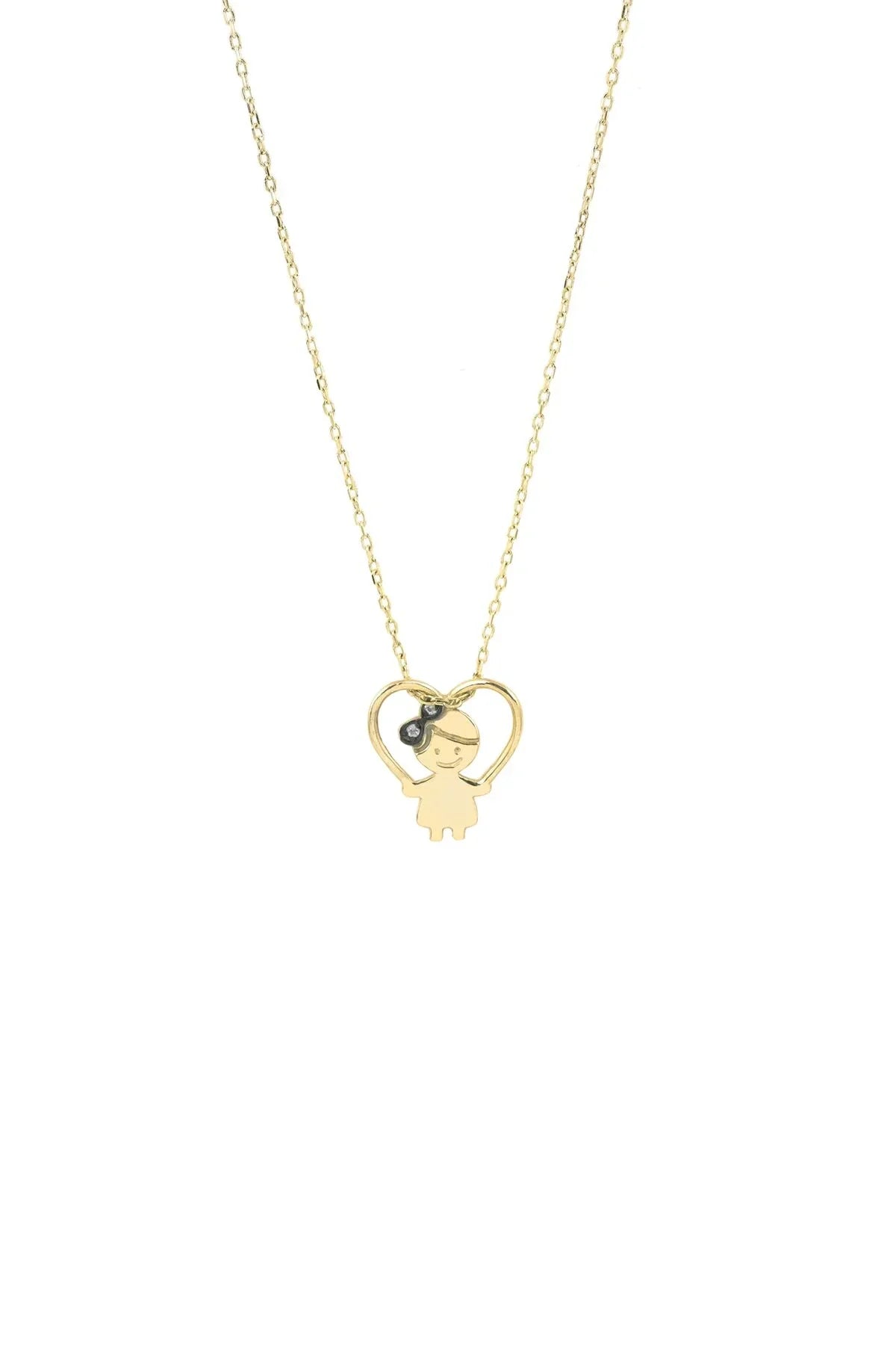 LOLA IN LOVE - Heart Embrace Girl Necklace