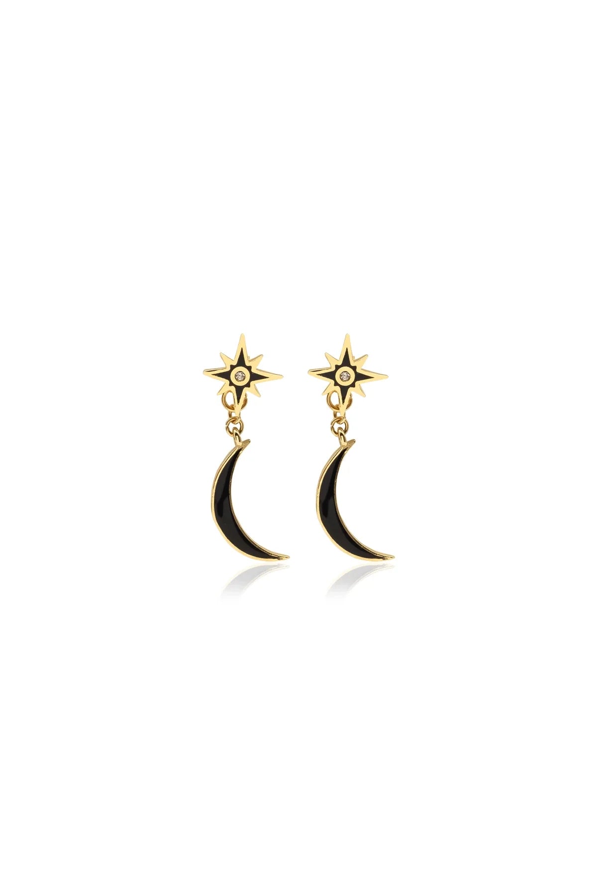 NEBULA – Moon & Star Drop Earrings