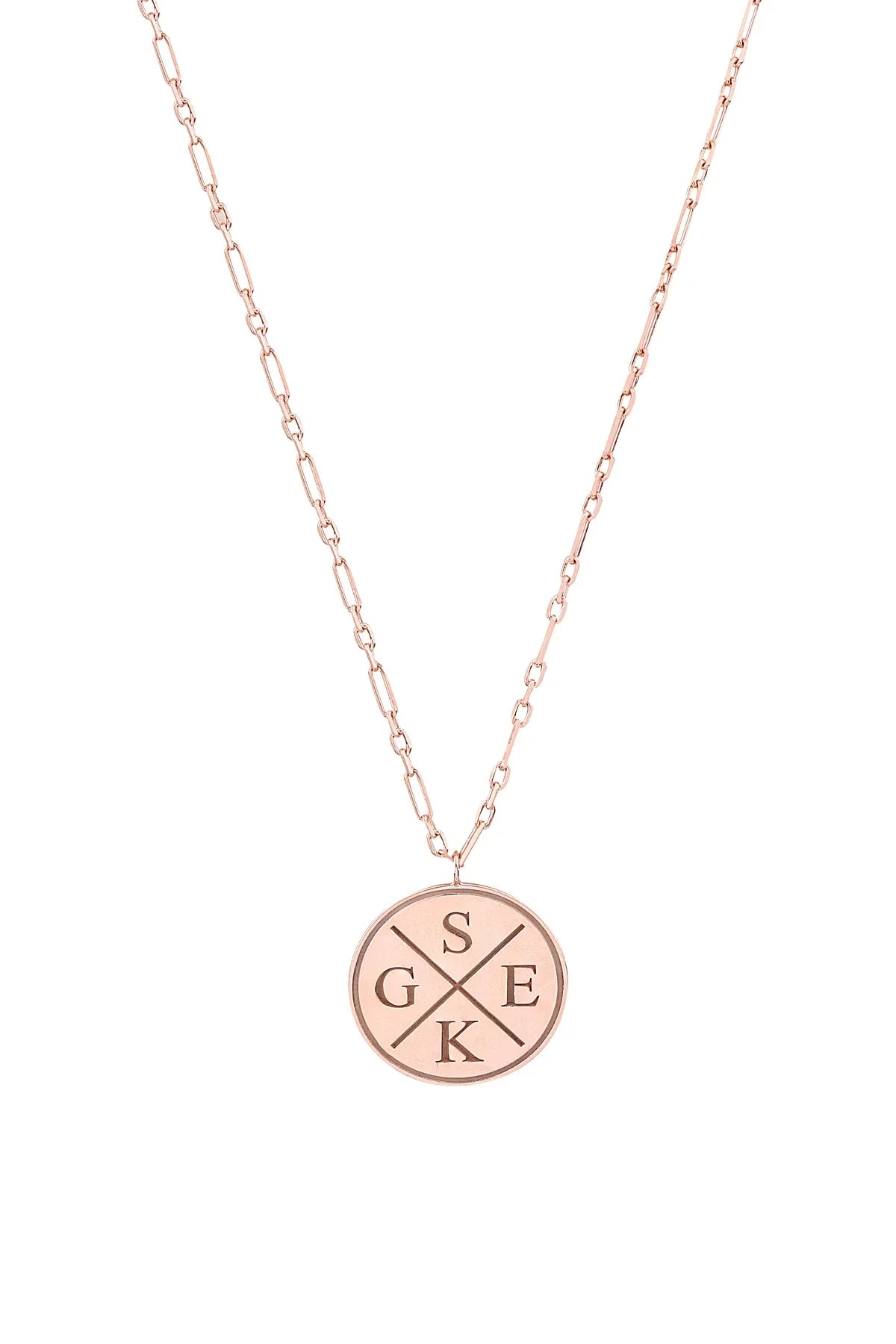 INITIALS TOGETHER – Personalized Cross Initial Medallion Necklace