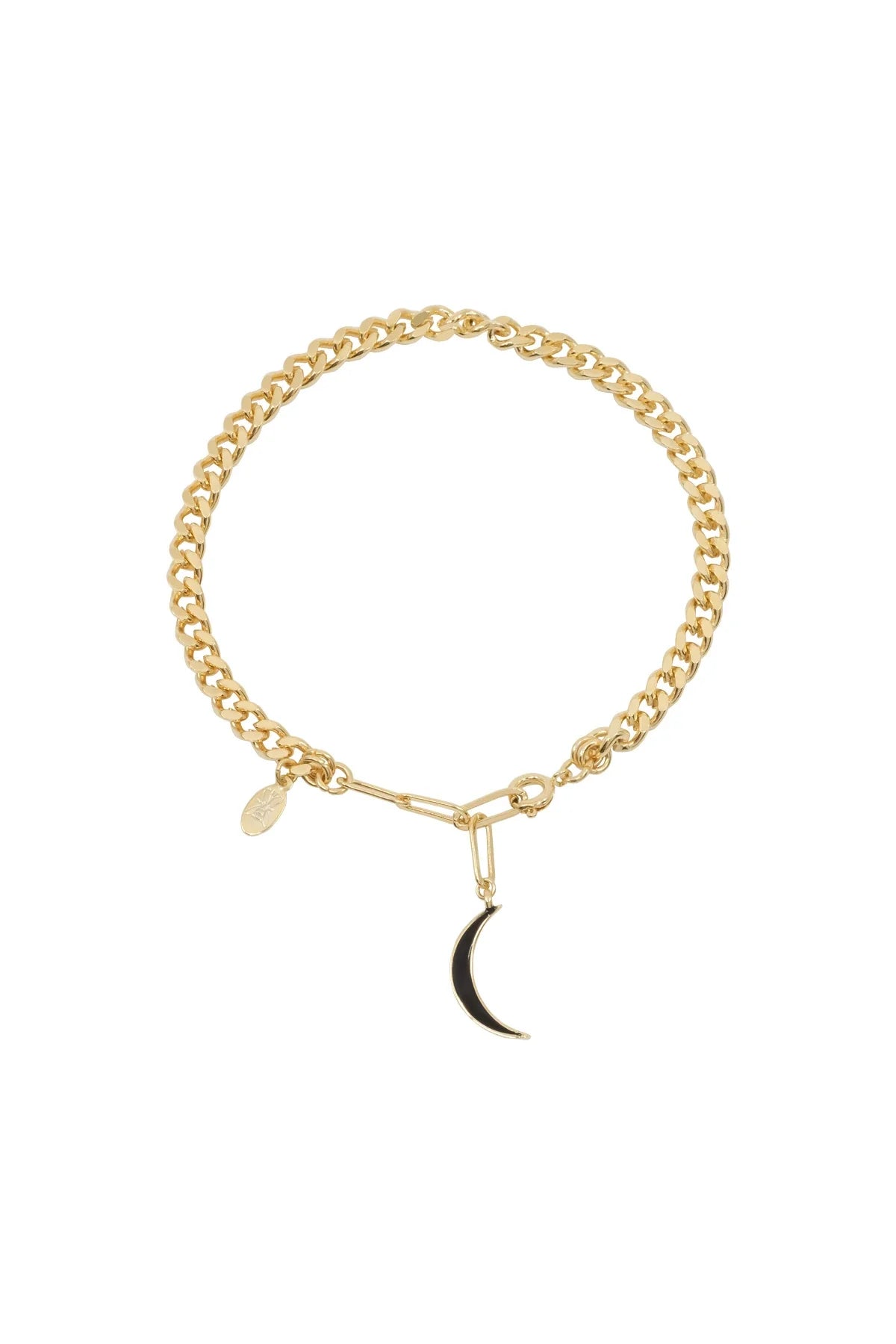 BLACK MOON - Crescent Charm Anklet