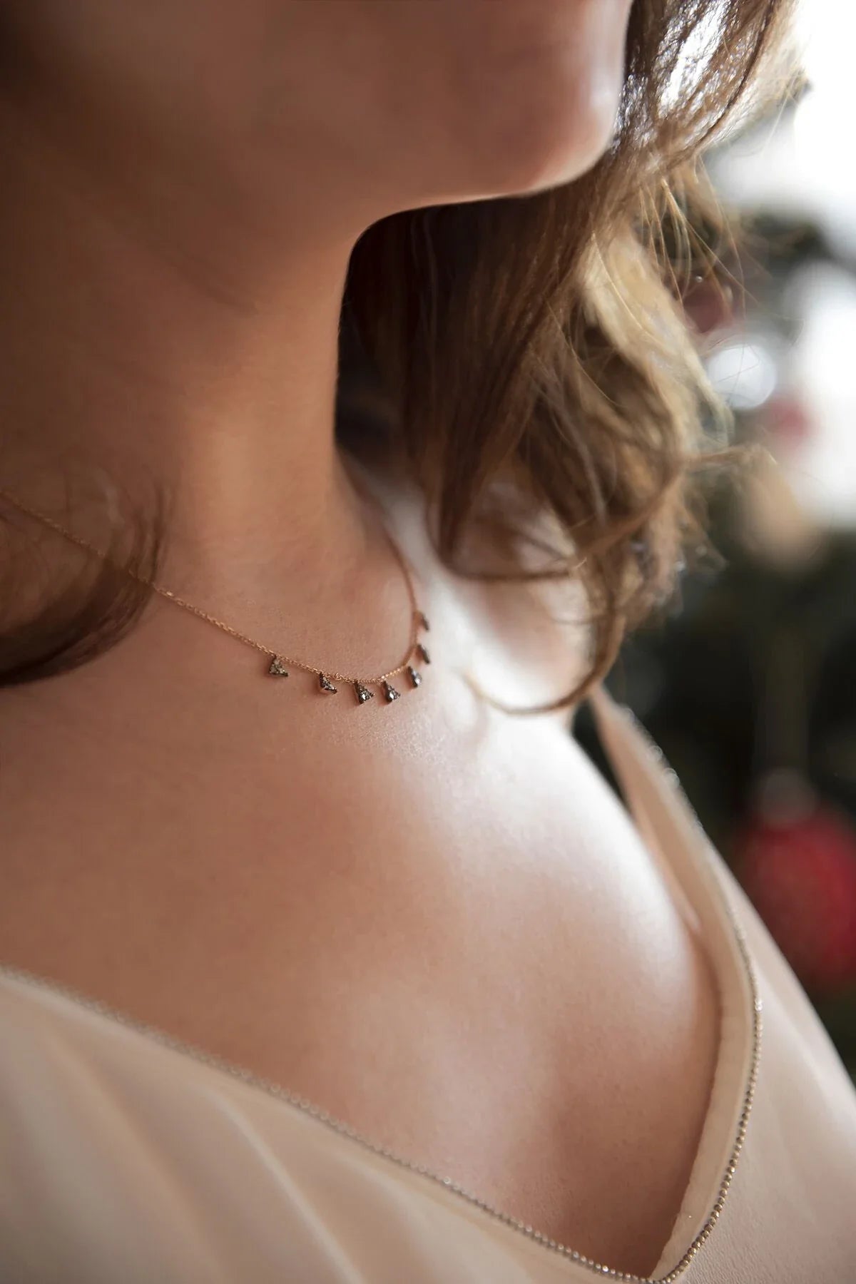 PRISMA – Geometric Brown Diamond Necklace