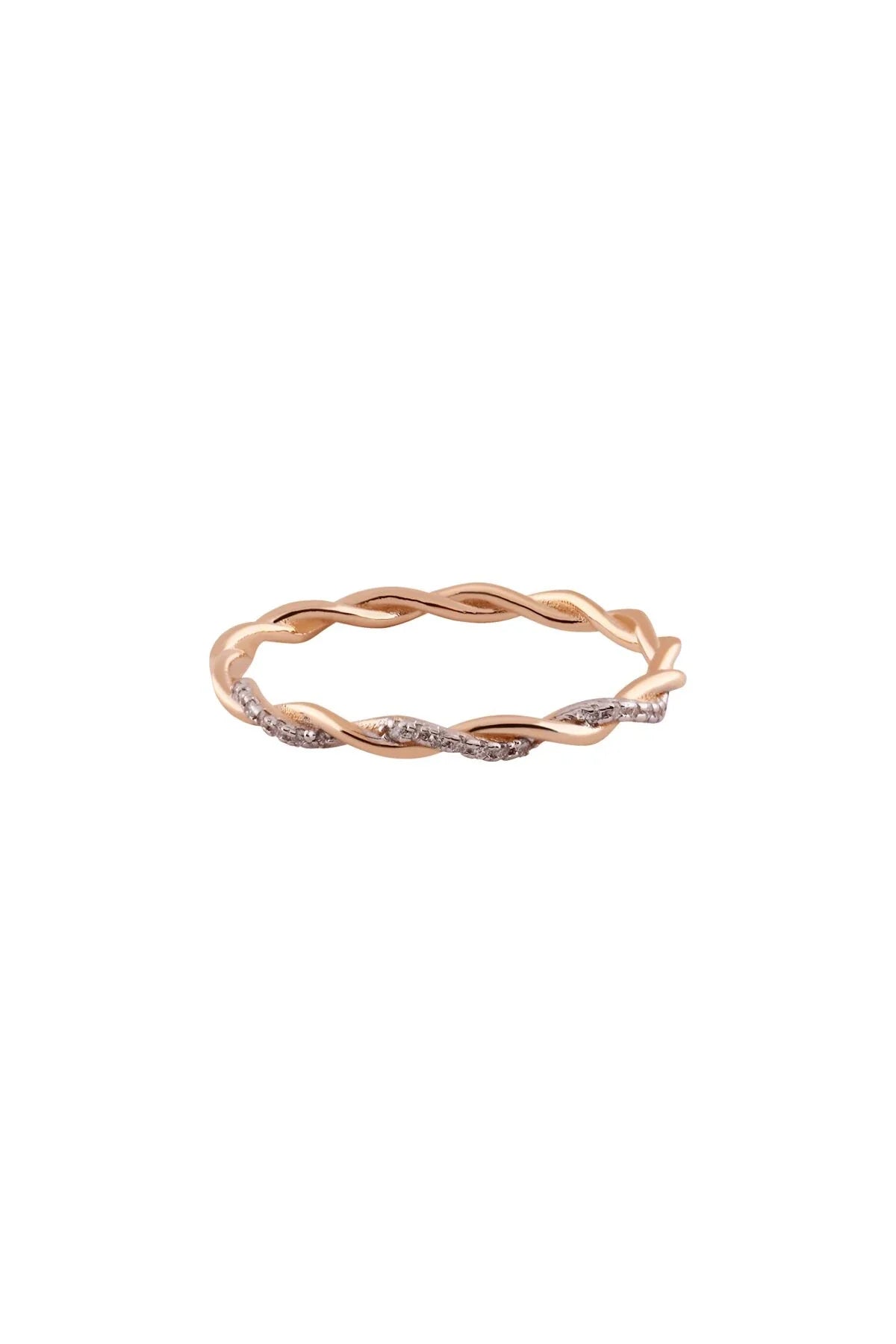 DIAMOND IVY - Half-Circle Diamond Twist Ring