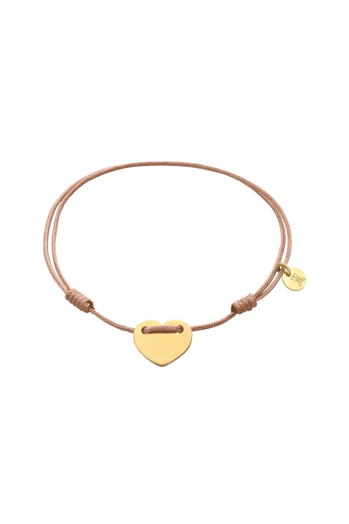 LOVEFUL - NUDE - Personalized Heart Cord Bracelet