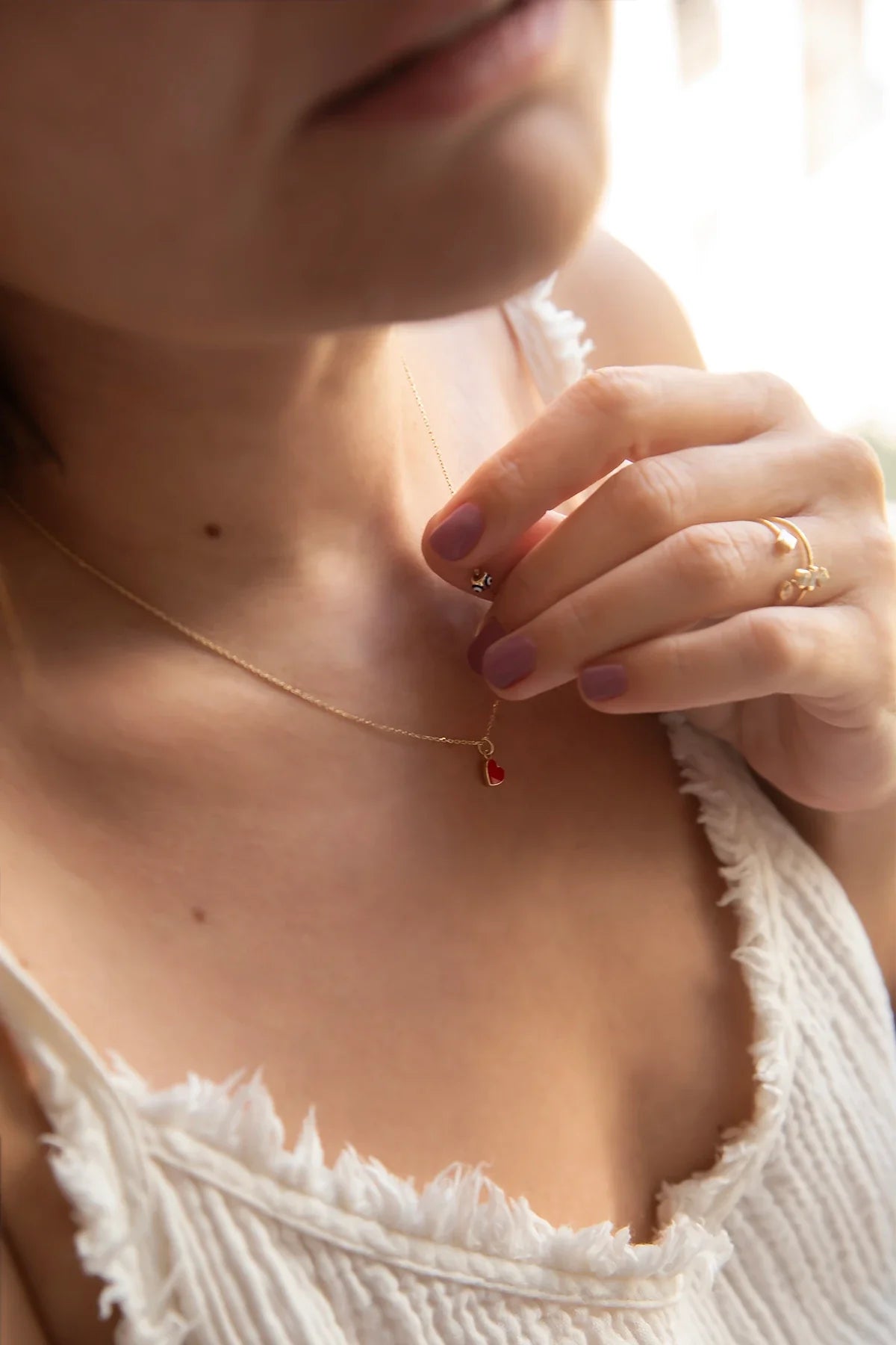 CHERIE - Red Heart Necklace