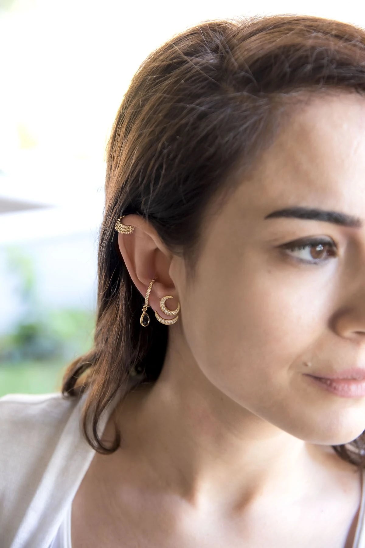 MOONS – Back-to-Front Crescent Earrings