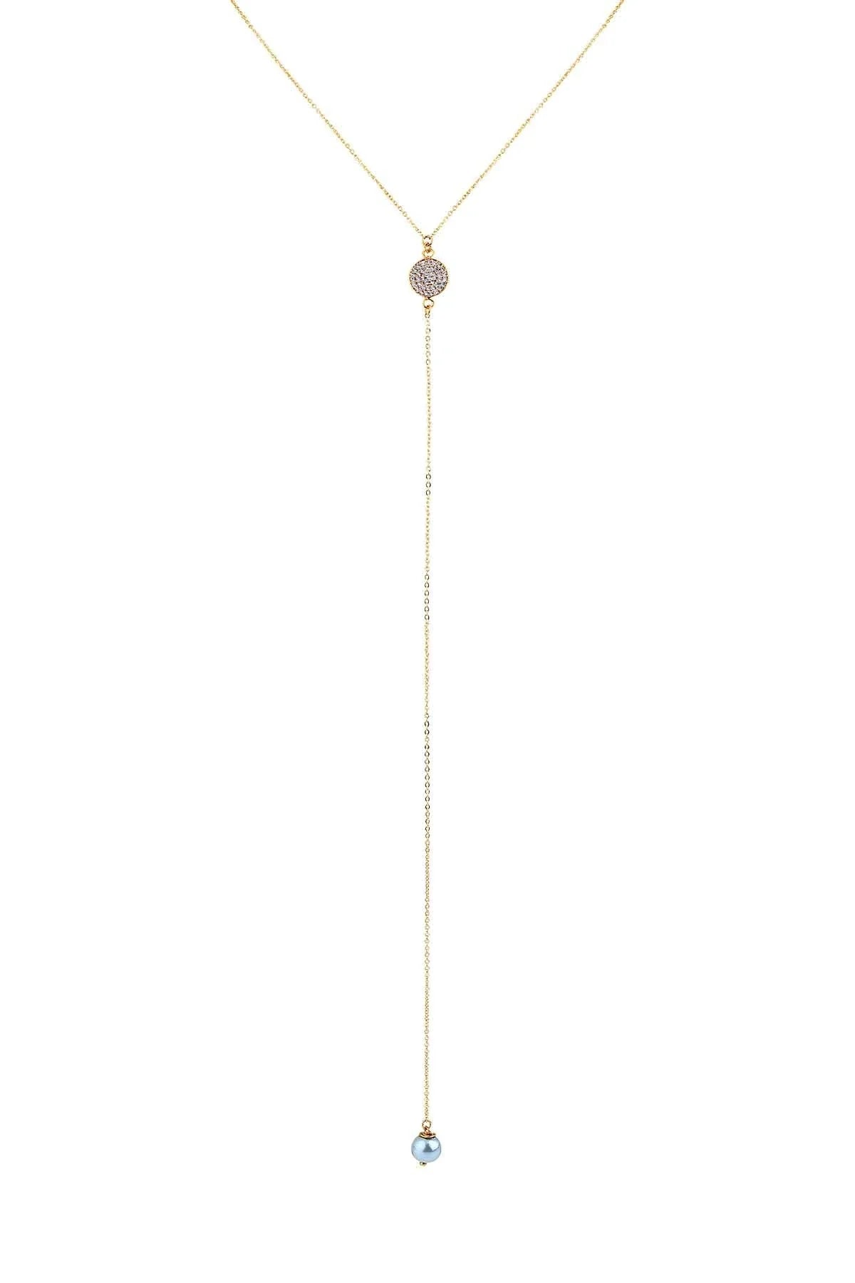 TAHITI – Pearl Drop Long Y Necklace
