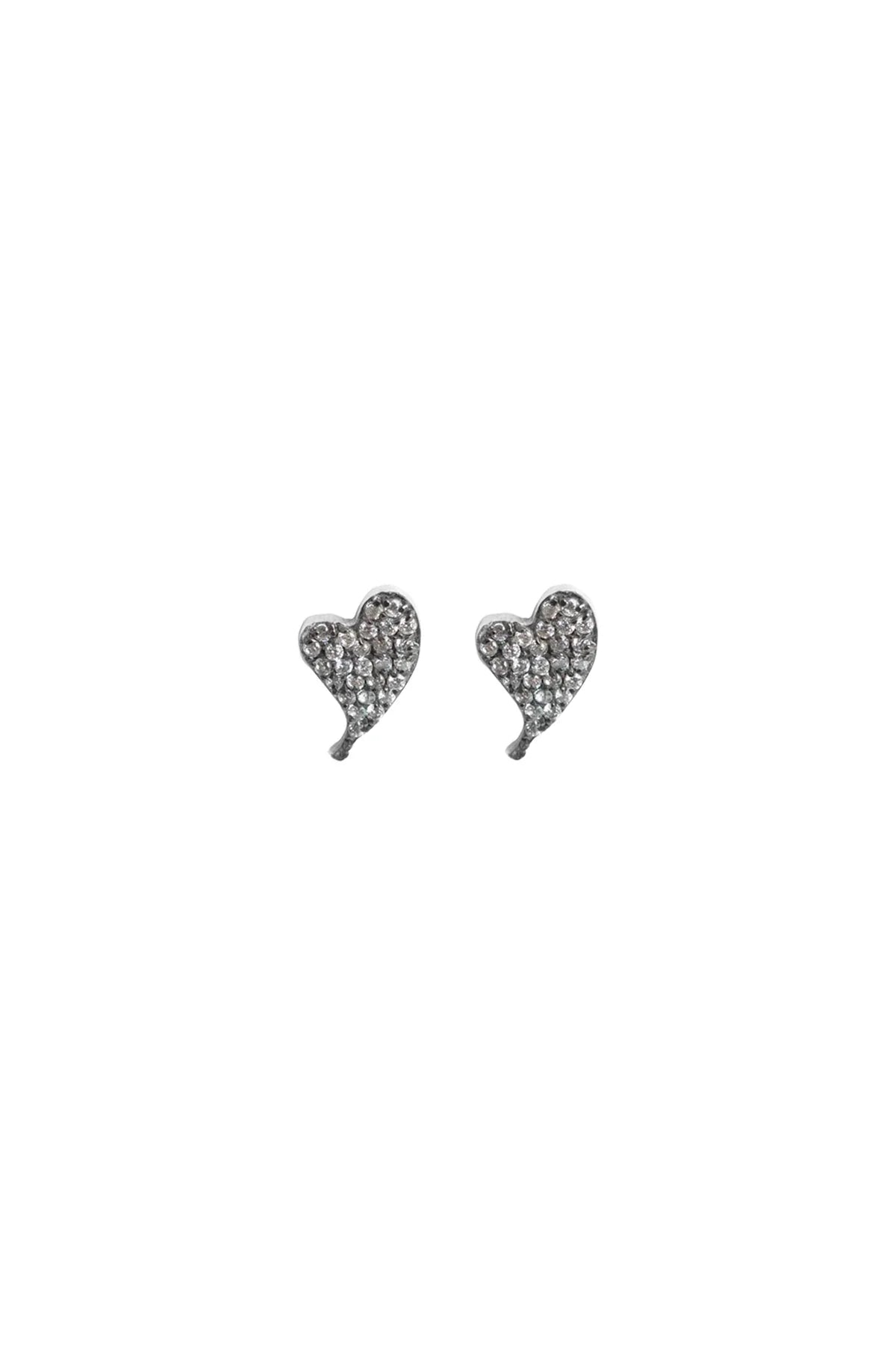 DIAMOND BEAT - Diamond Heart Earrings