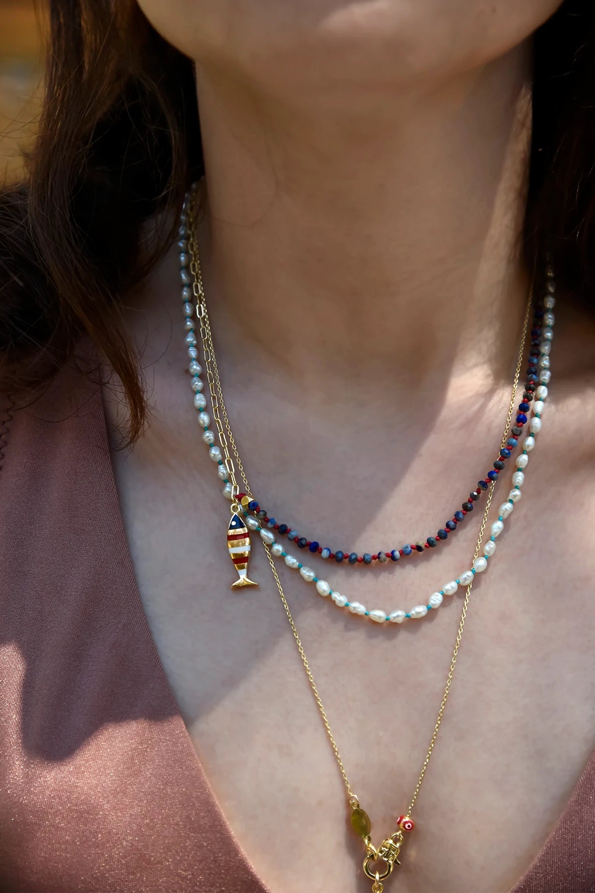 SARDINES – Asymmetric Beaded Necklace