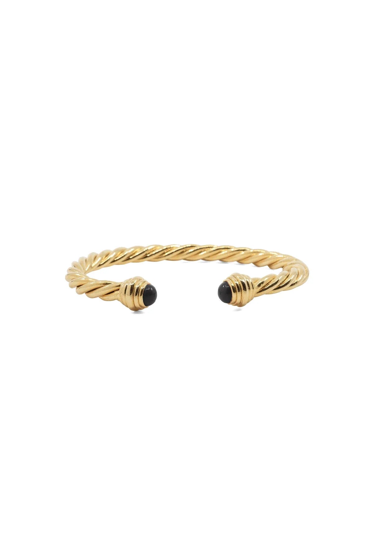 FUSILLI – BLACK -  Twisted Rope Cuff Bracelet