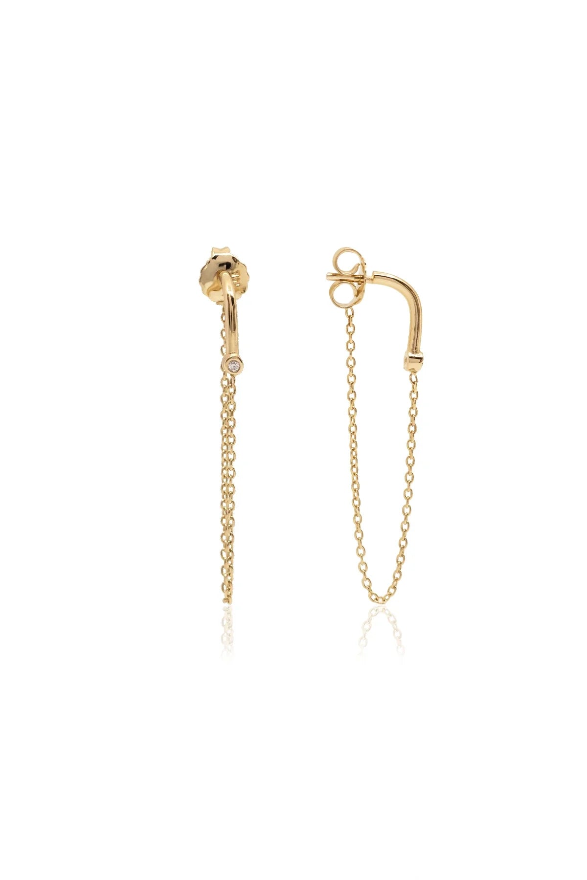 CAIROS - Diamond Chain Drop Earrings