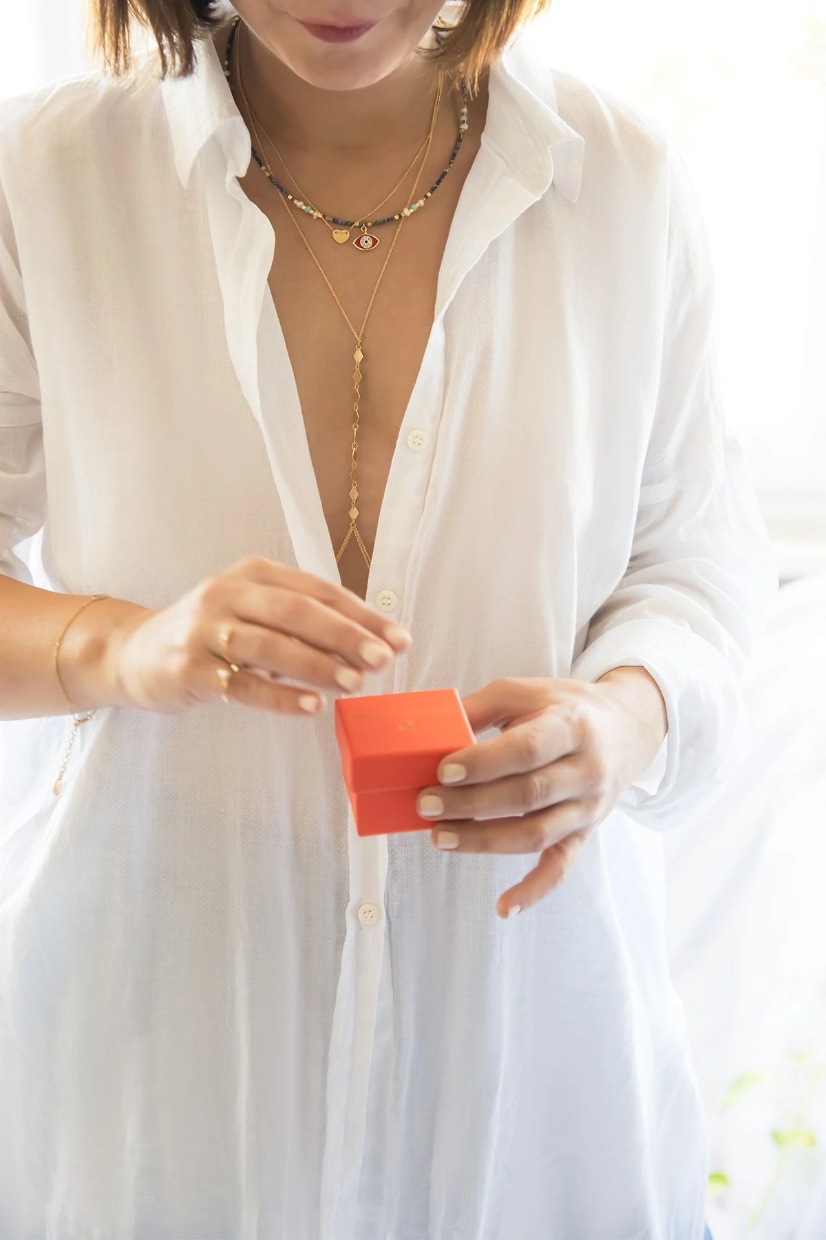 QUADRO – Body Chain & Layered Necklace Set
