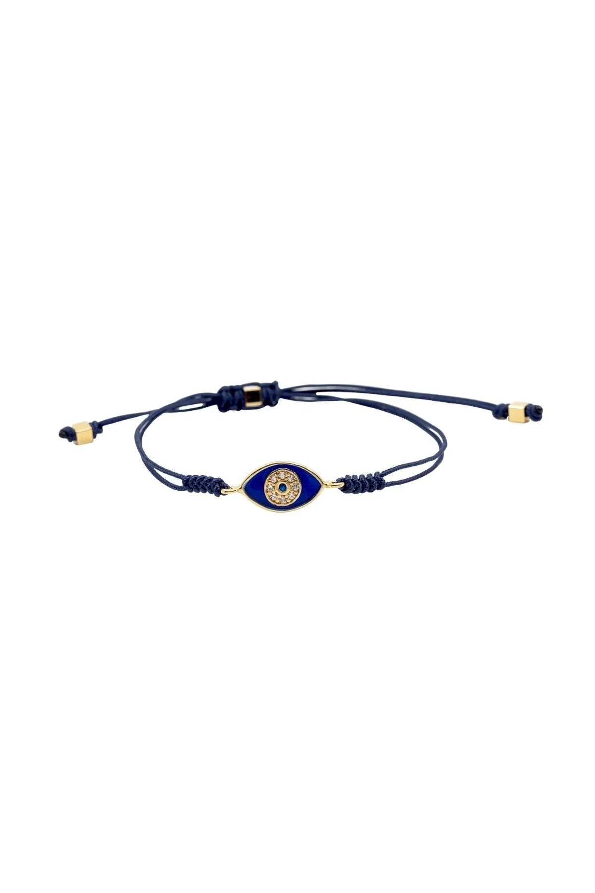 MINI BLUE – Minimal Eye Cord Bracelet