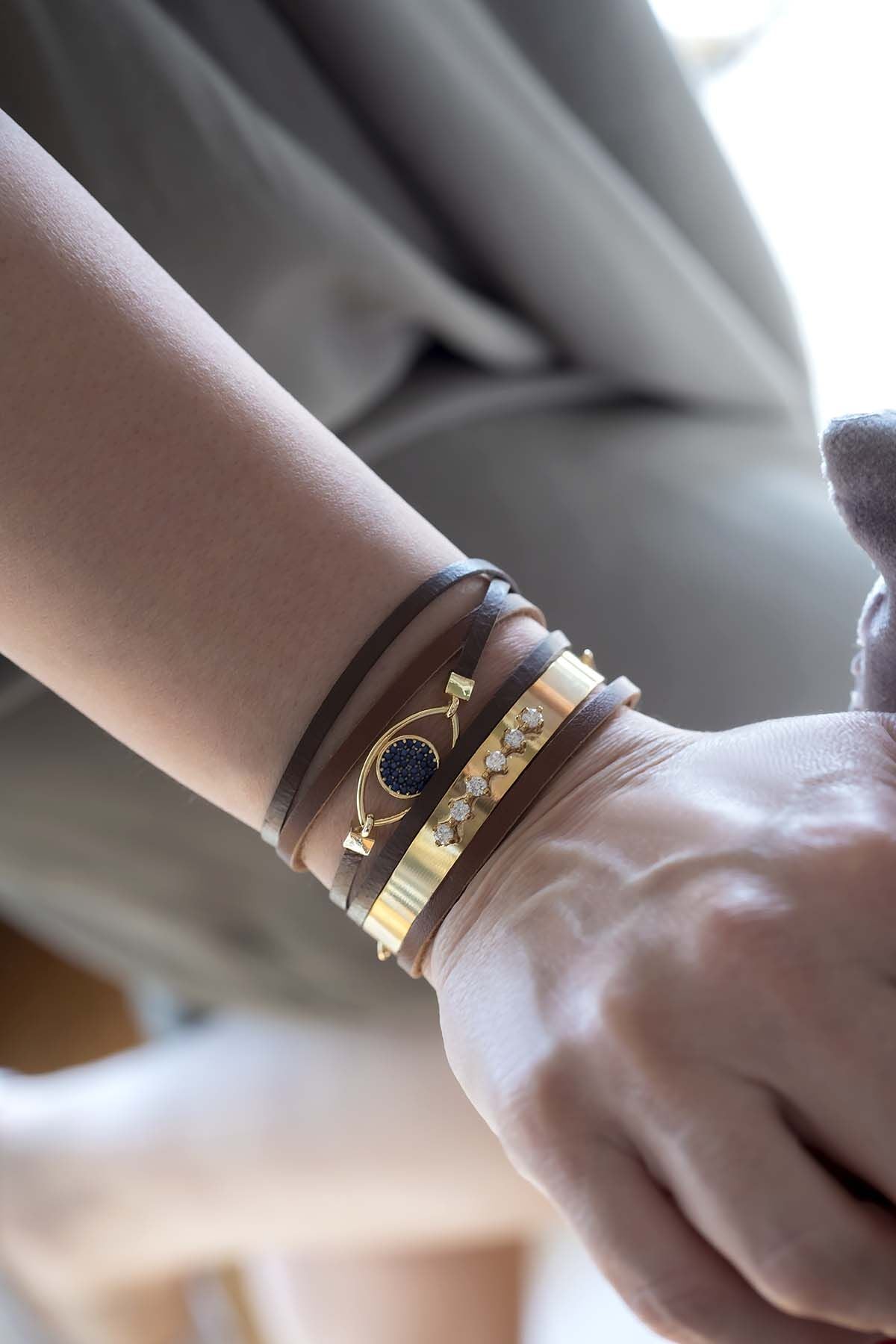 NAVY BLUE - Leather Bracelet
