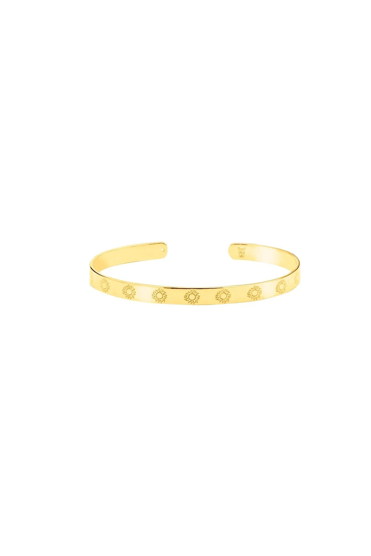 SOLEIL – Engraved Sun Cuff Bracelet