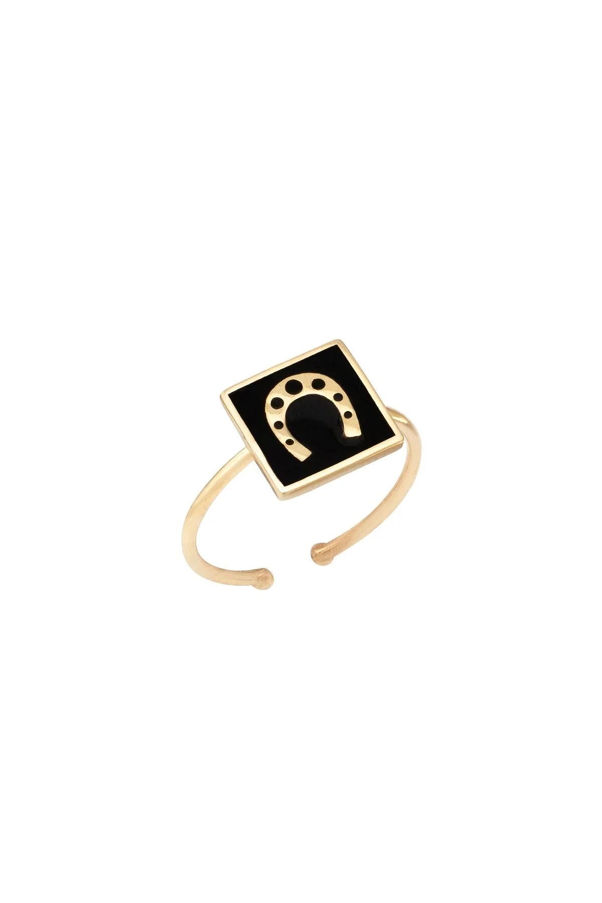 LUCKY HORSESHOE – Horseshoe Signet Ring