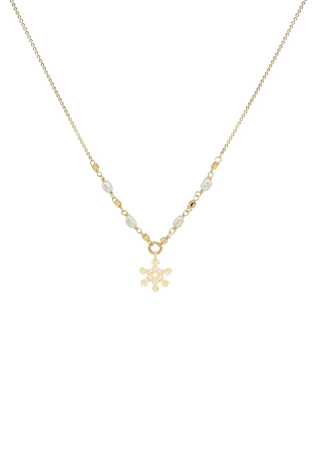 LA NEIGE – Snowflake Pearl Necklace