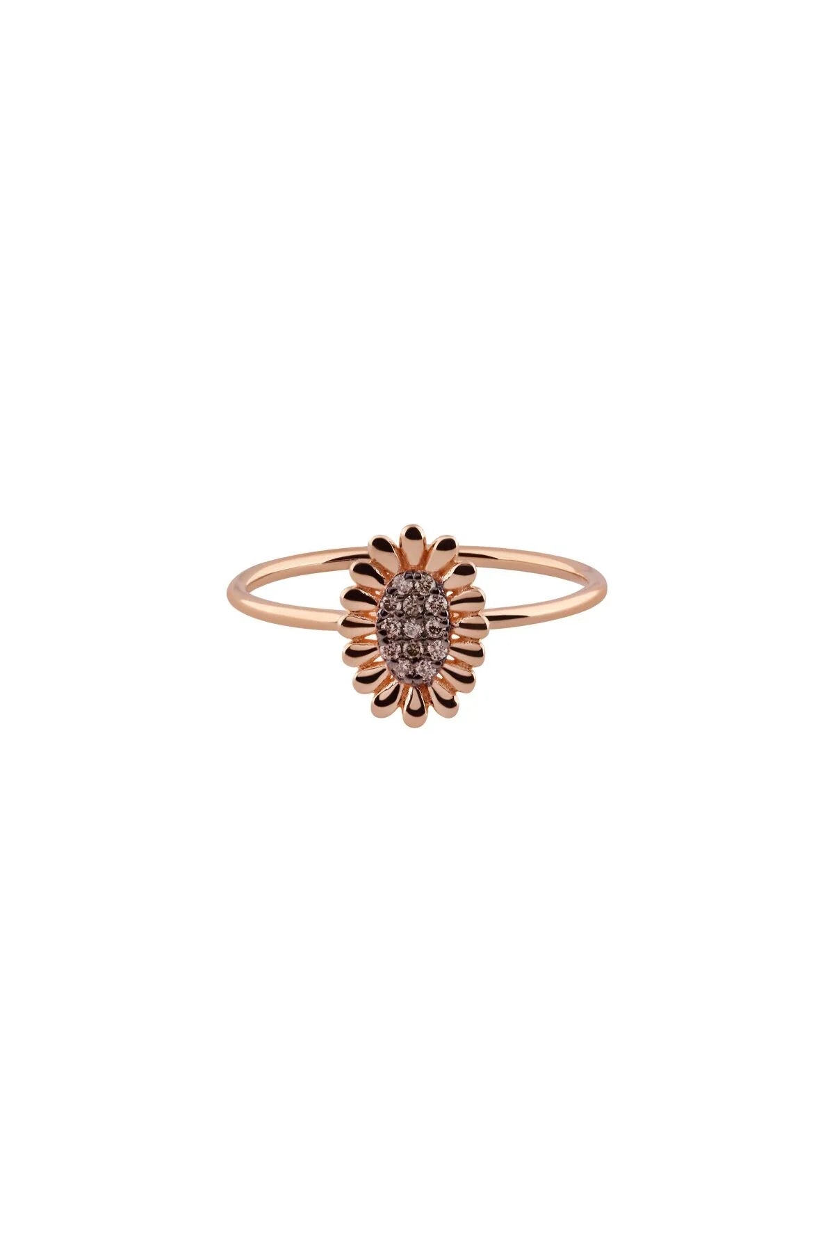 ODELIA – Cognac Diamond Flower Ring