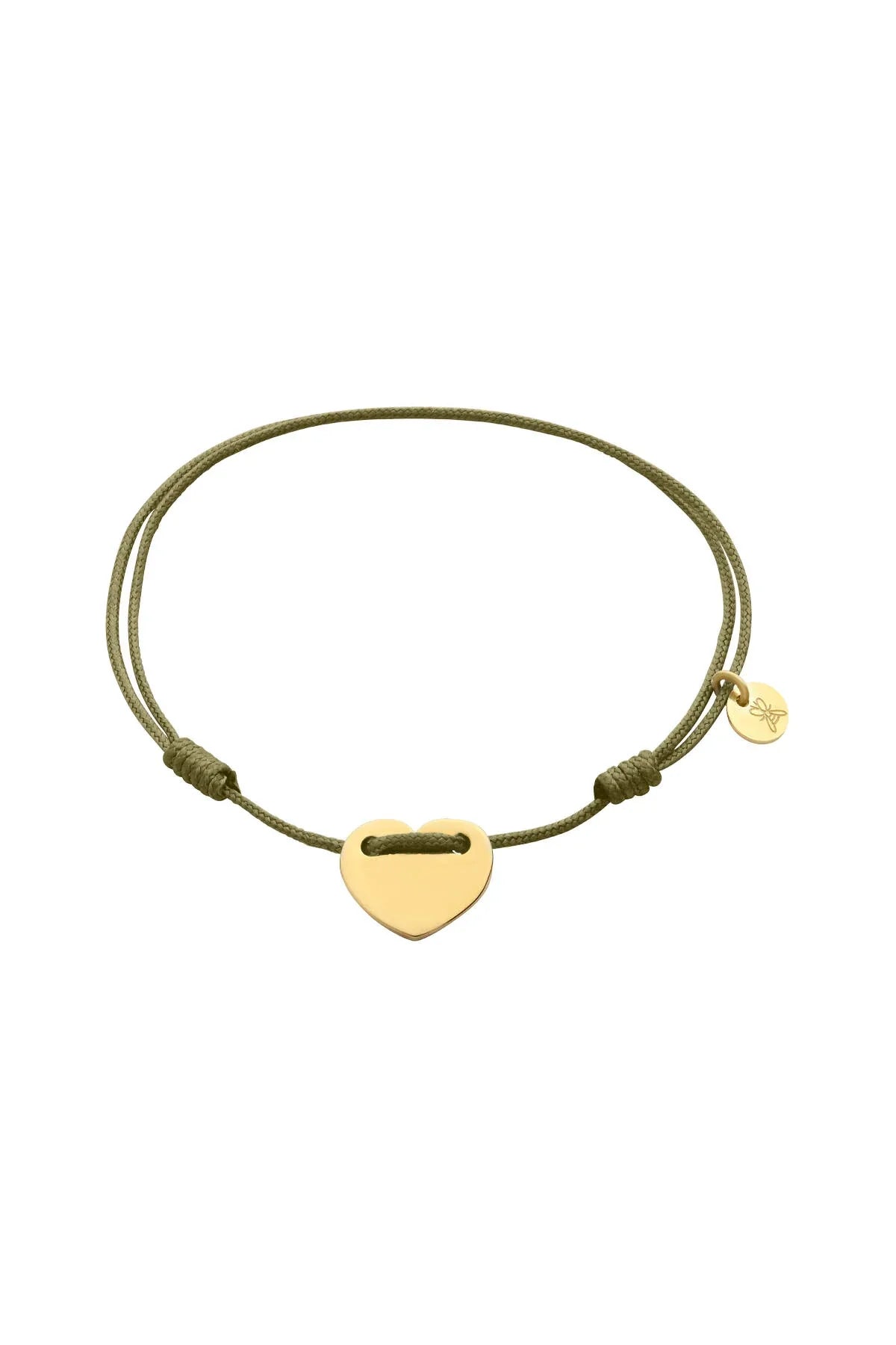 LOVEFUL - KHAKI - Personalized Heart Cord Bracelet