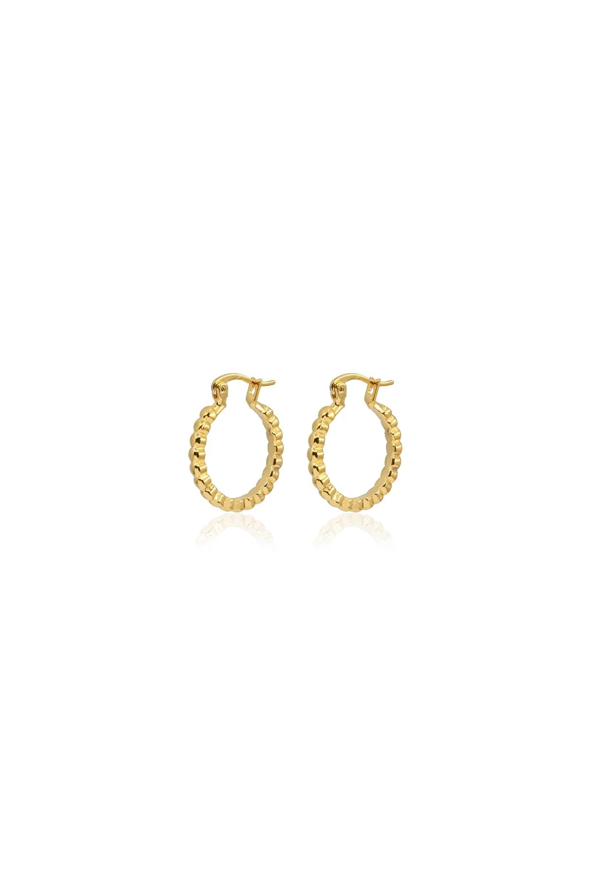 DORI – Beaded Texture Hoop Earrings