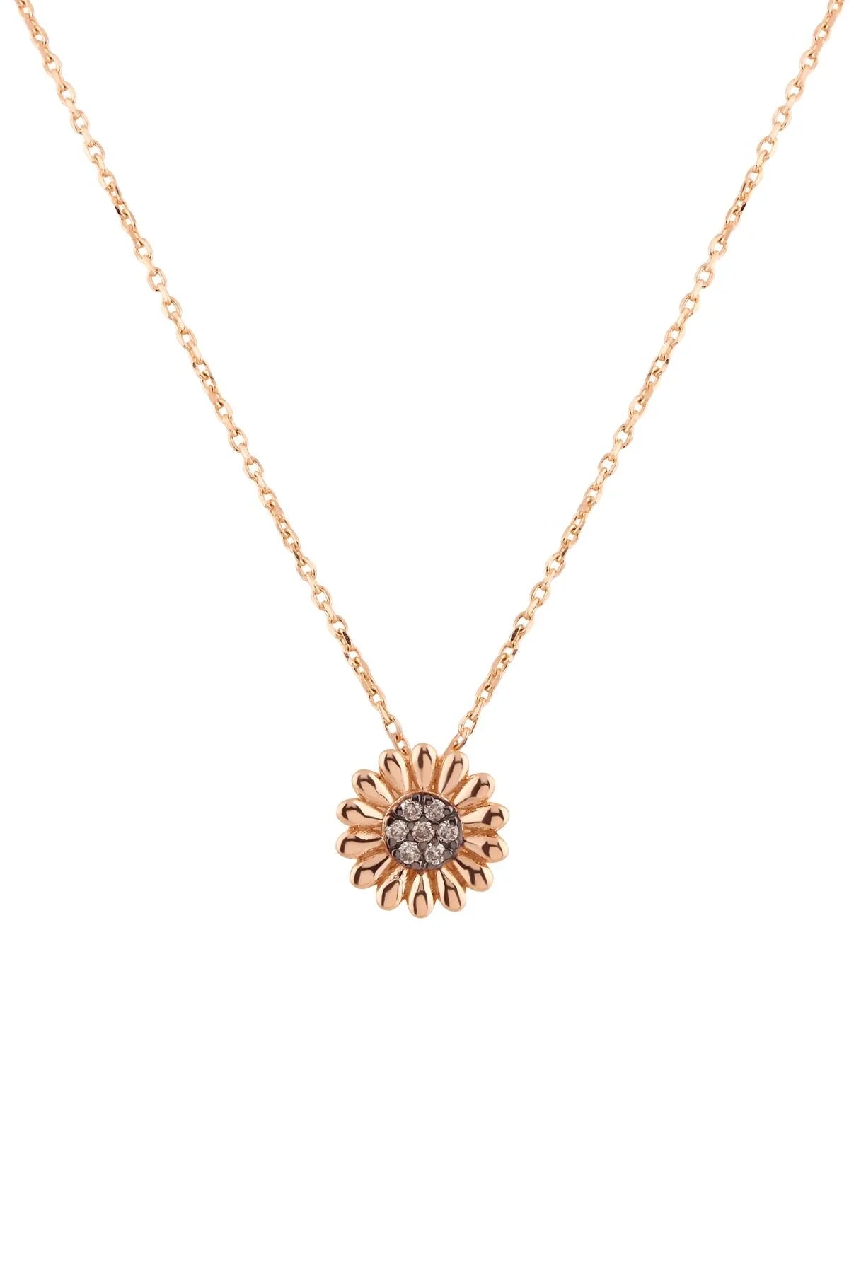 FELICIA – Minimal Diamond Flower Necklace
