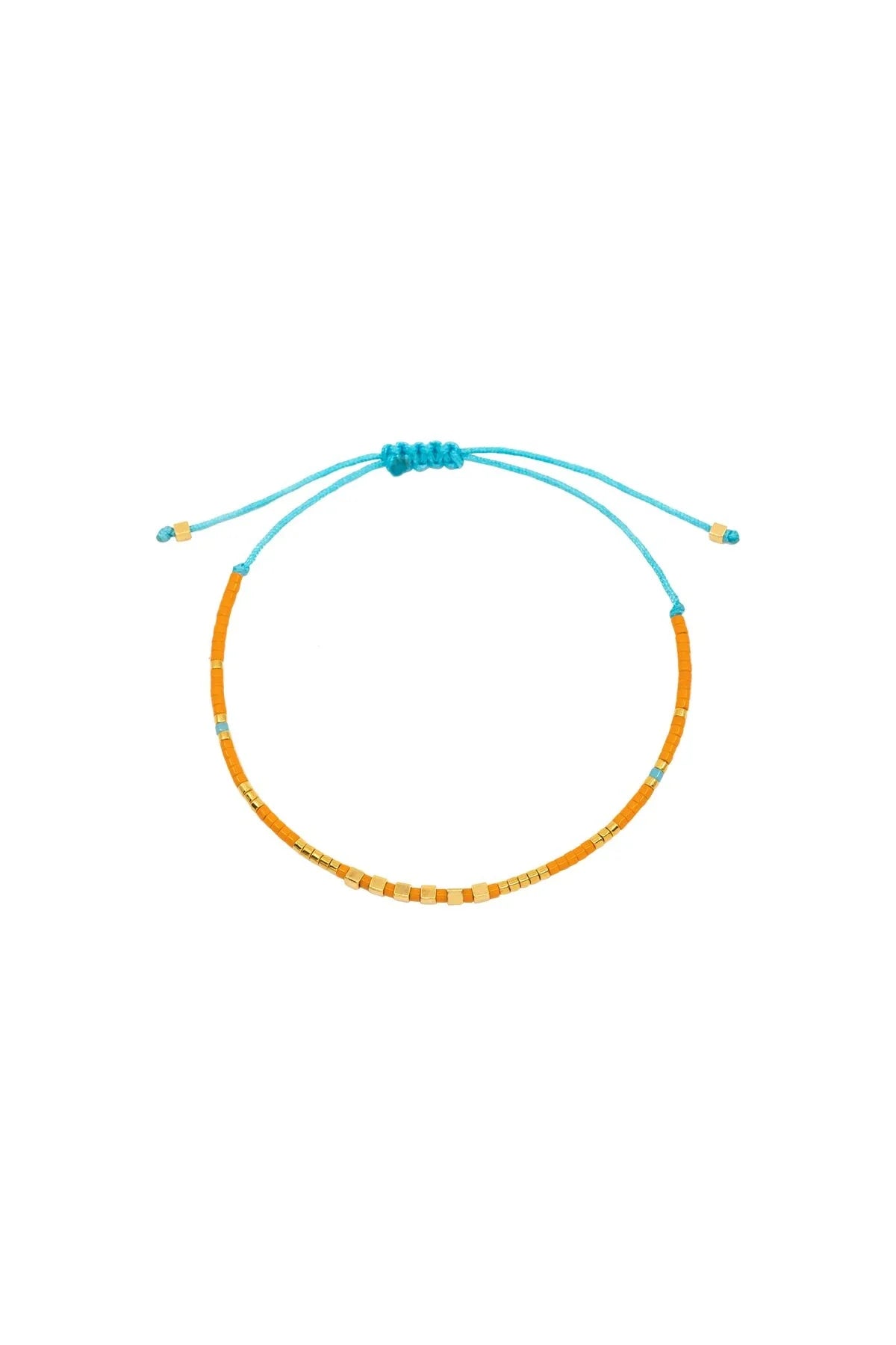GOLDEN ORANGE – Orange Bead Cord Bracelet