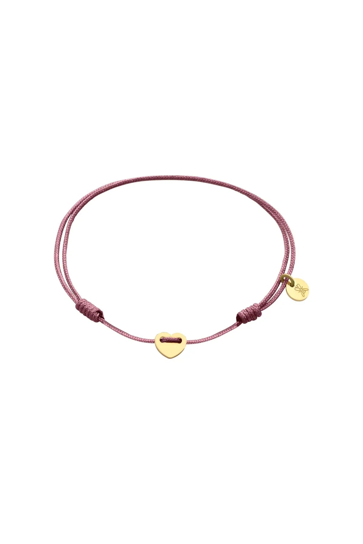 TINY LOVEFUL - LILLA - Minimal Heart Cord Bracelet