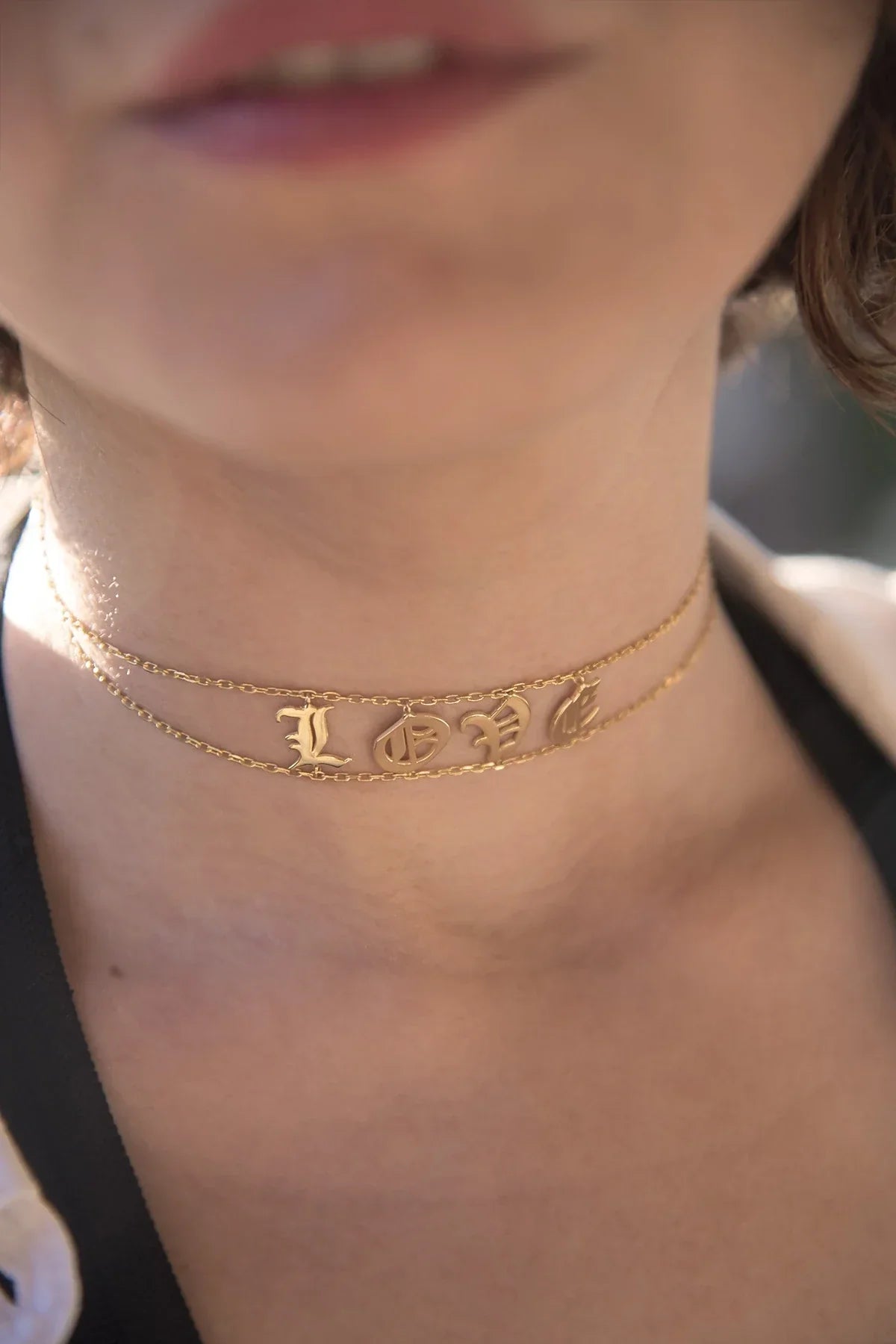 NAME – Personalized Letter Choker Necklace