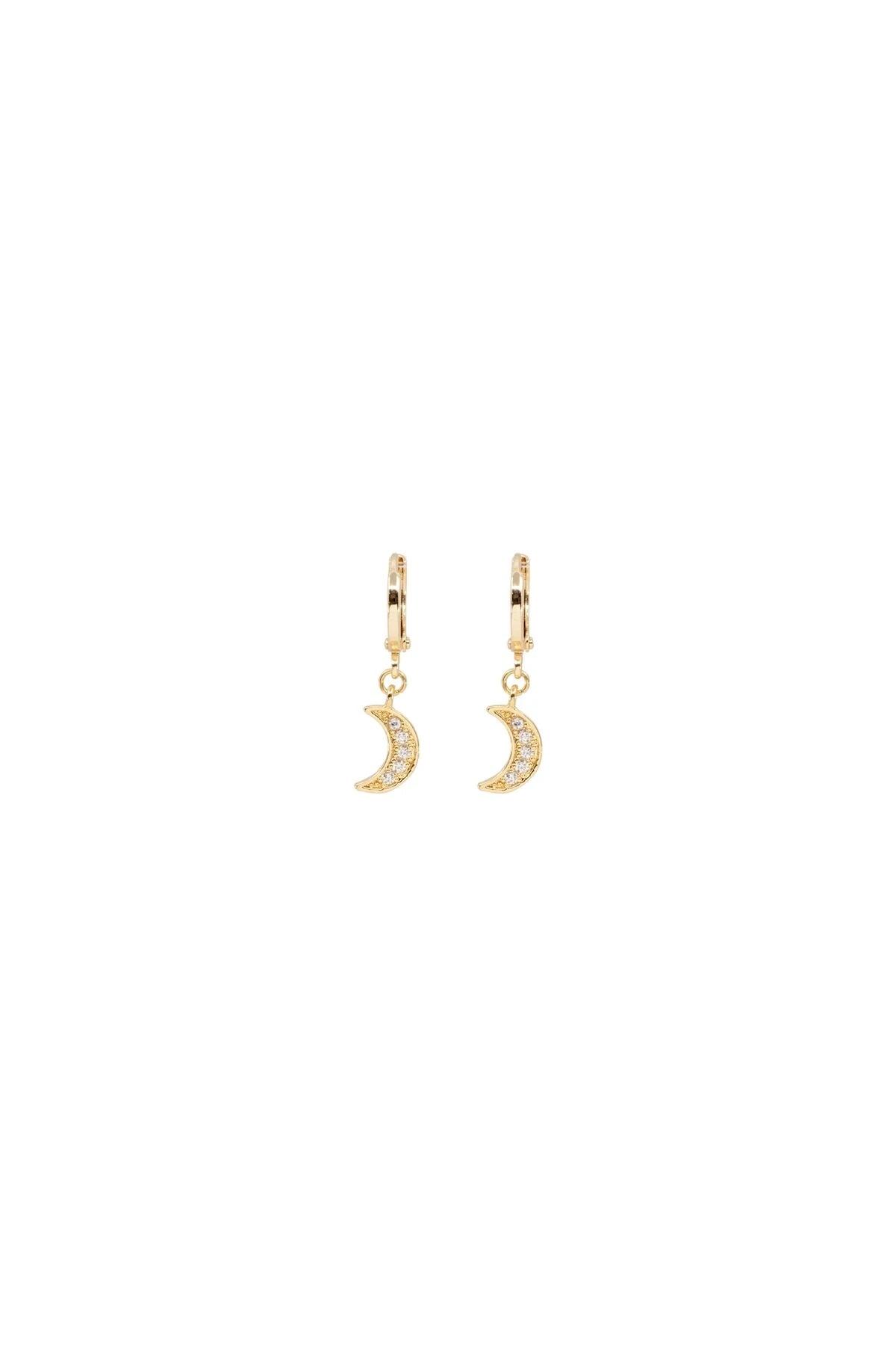 LUCINE – Crescent Huggie Earrings