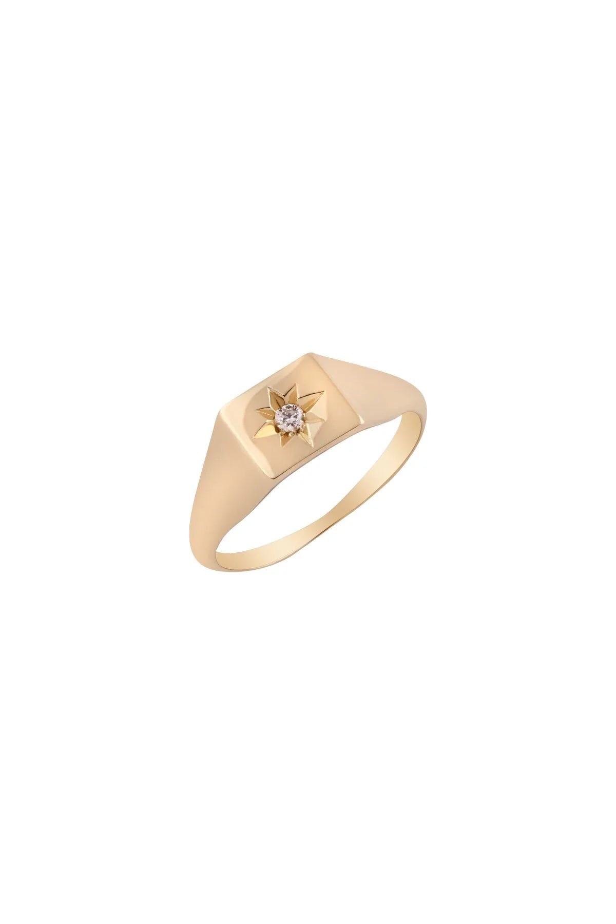 ESTRELLA – Square Star-Set Pinky Ring