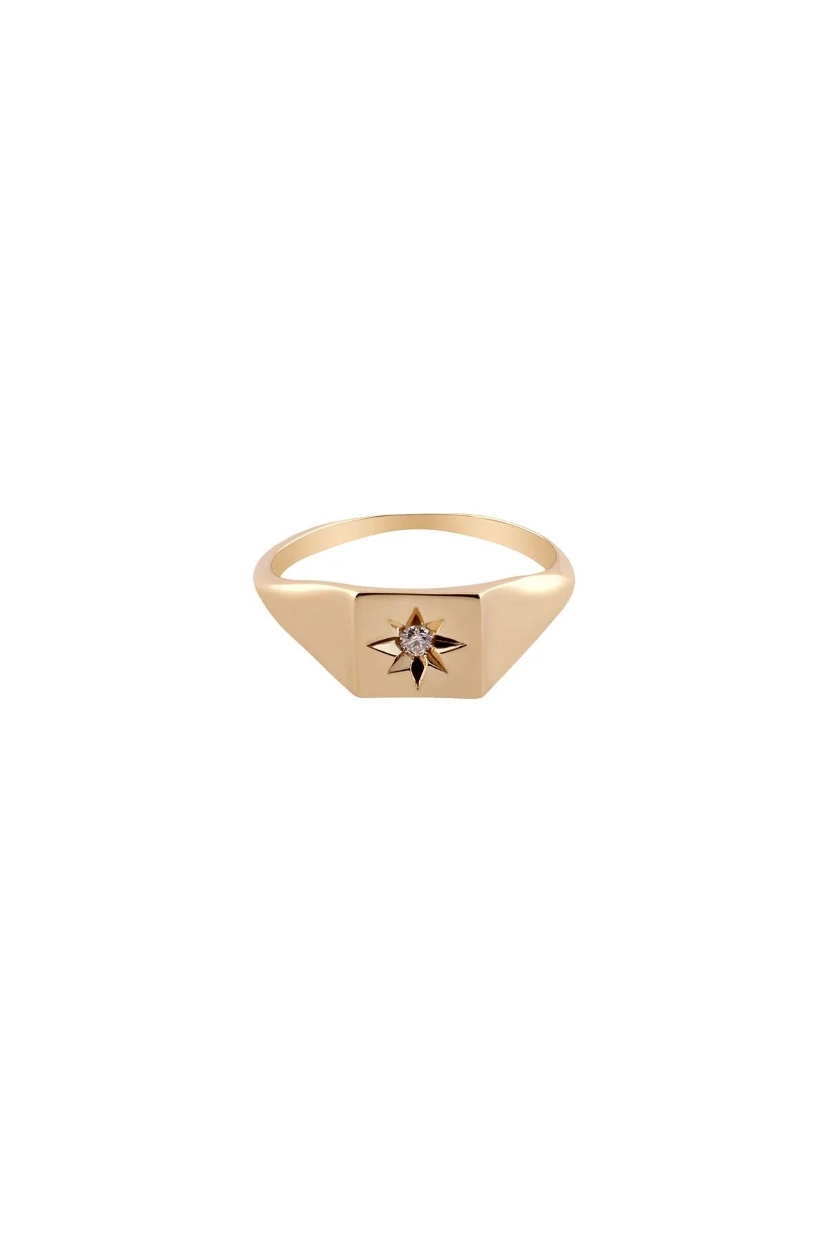 ESTRELLA – Square Star-Set Pinky Ring