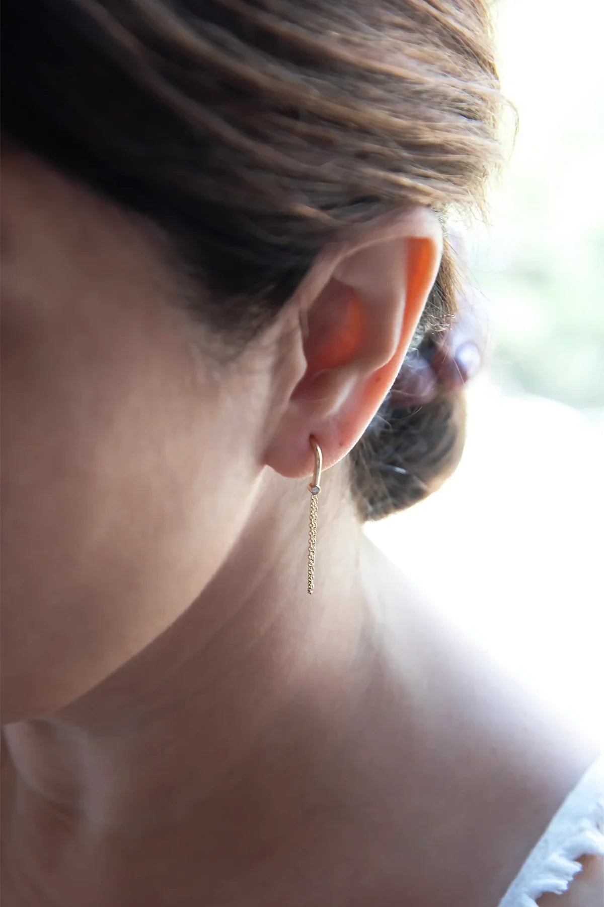 CAIROS - Diamond Chain Drop Earrings