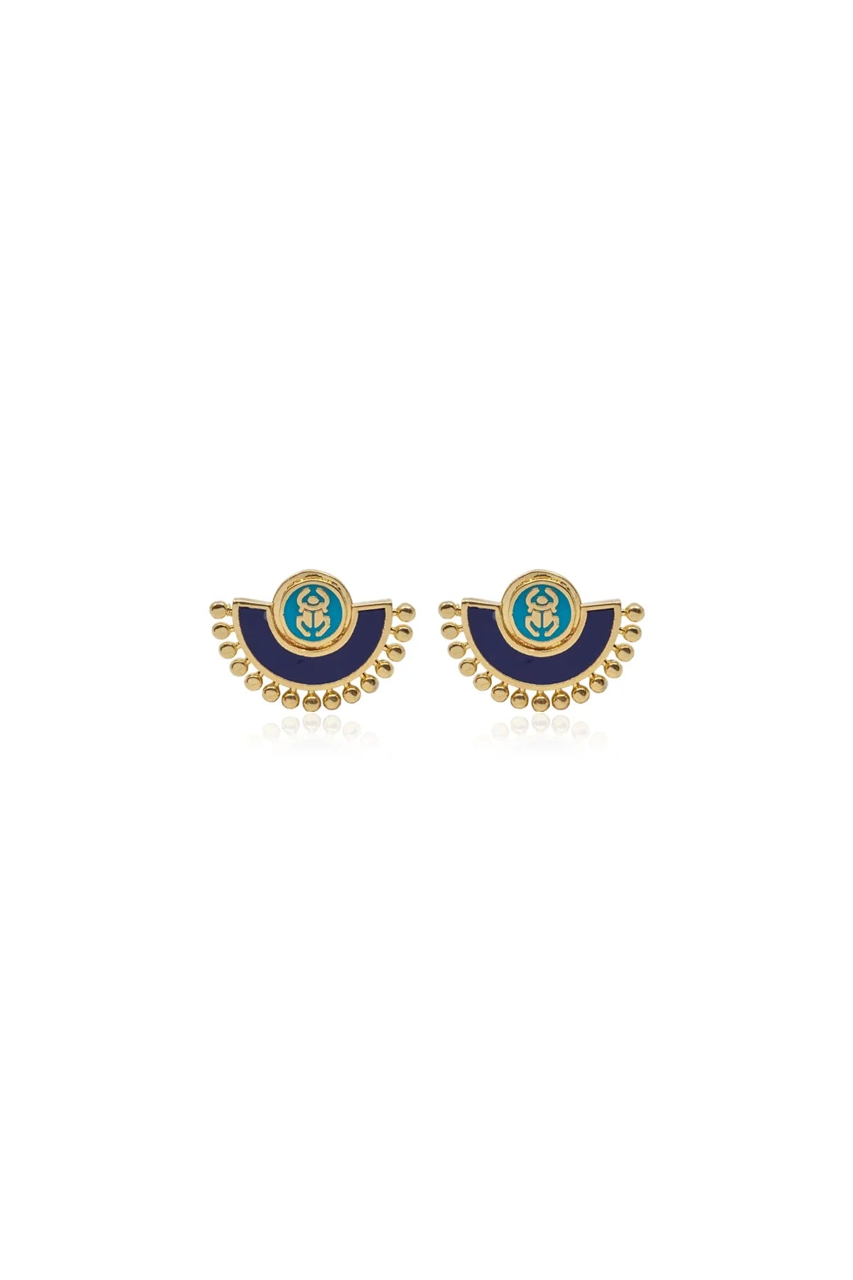 GURU BEE – Scarab Enamel Earrings