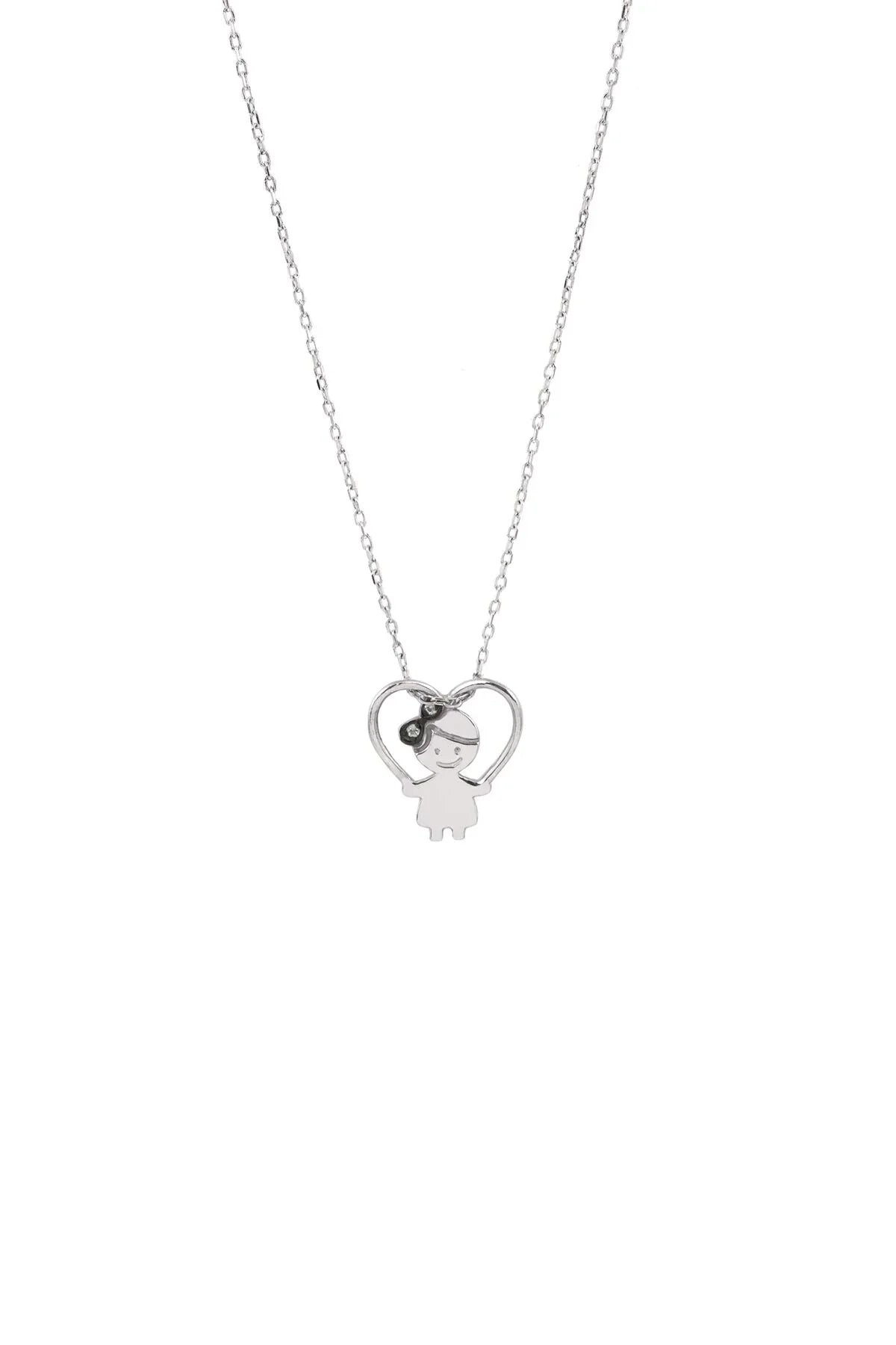LOLA IN LOVE - Heart Embrace Girl Necklace