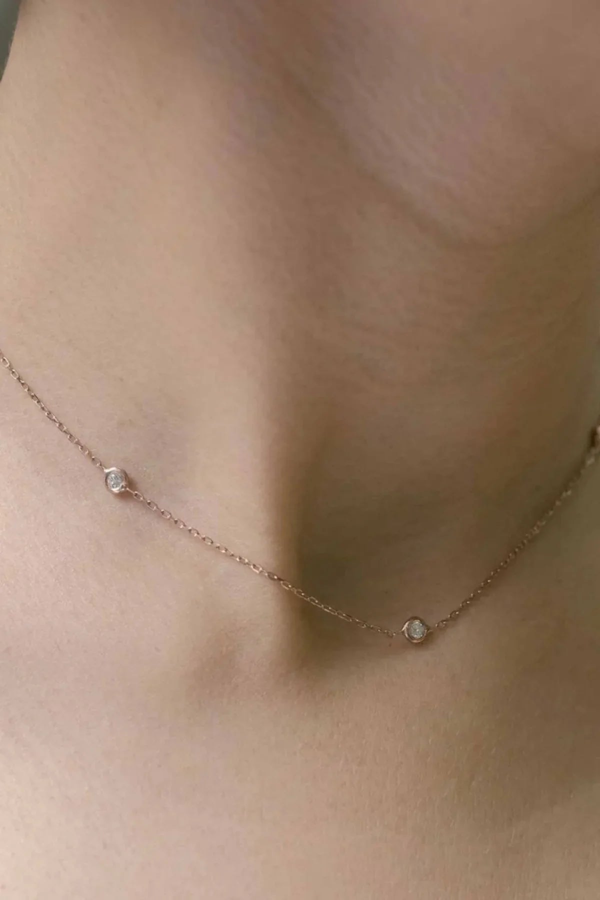 TINY DIAMONDS – Minimal Diamond Station Necklace