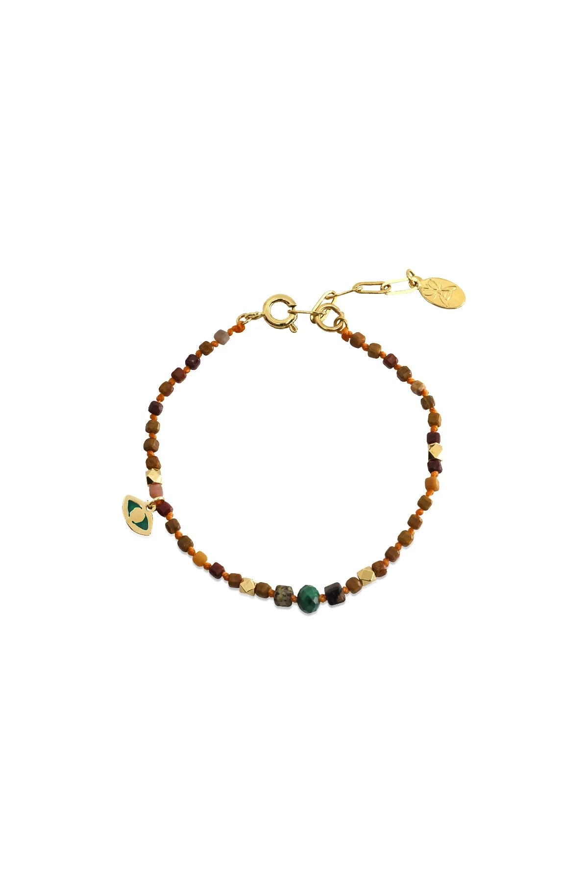 GREEN EYE – Malachite & Unakite Eye Bracelet