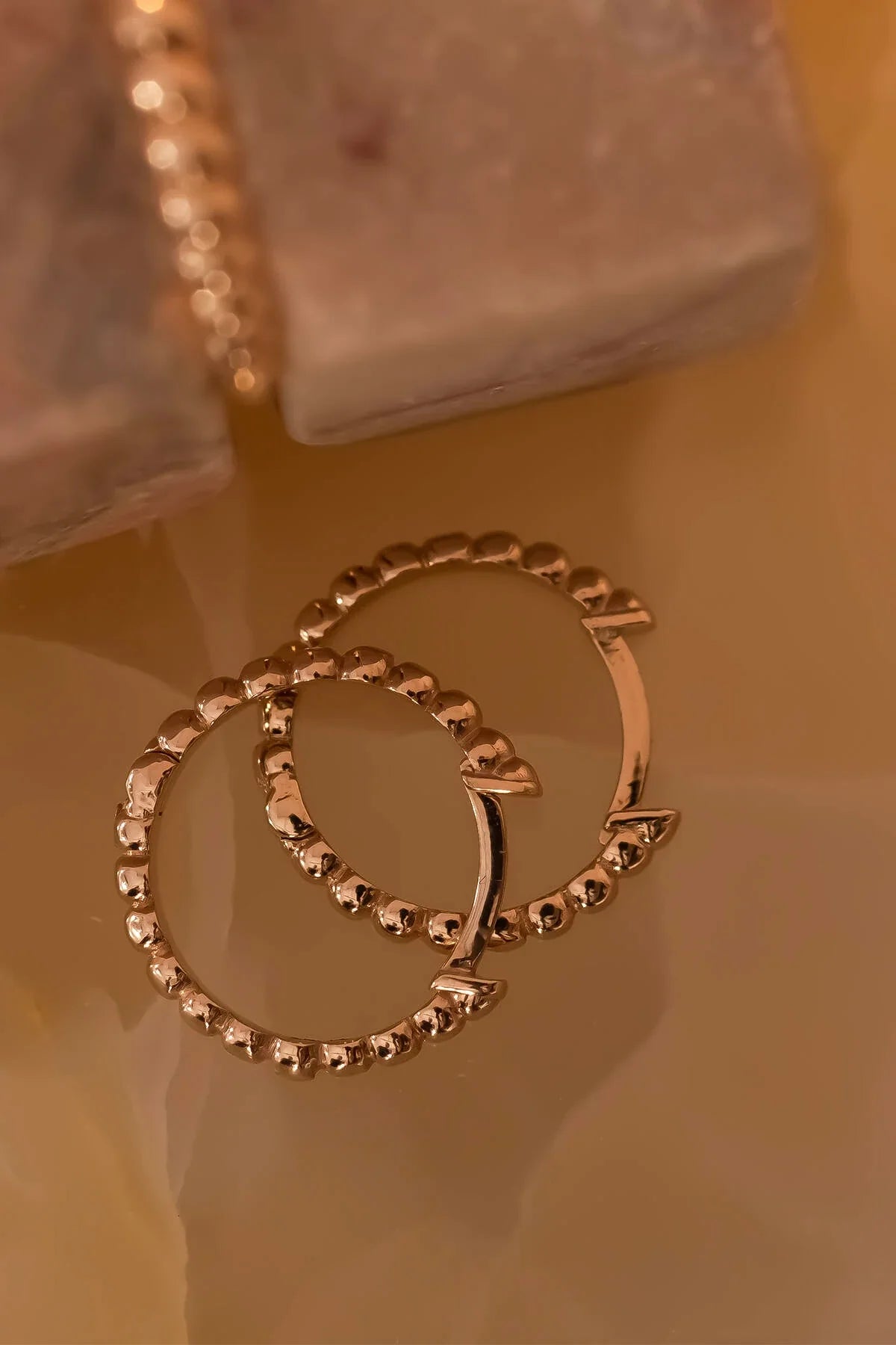 MINI DOT - 14K Minimal Hoop Earrings