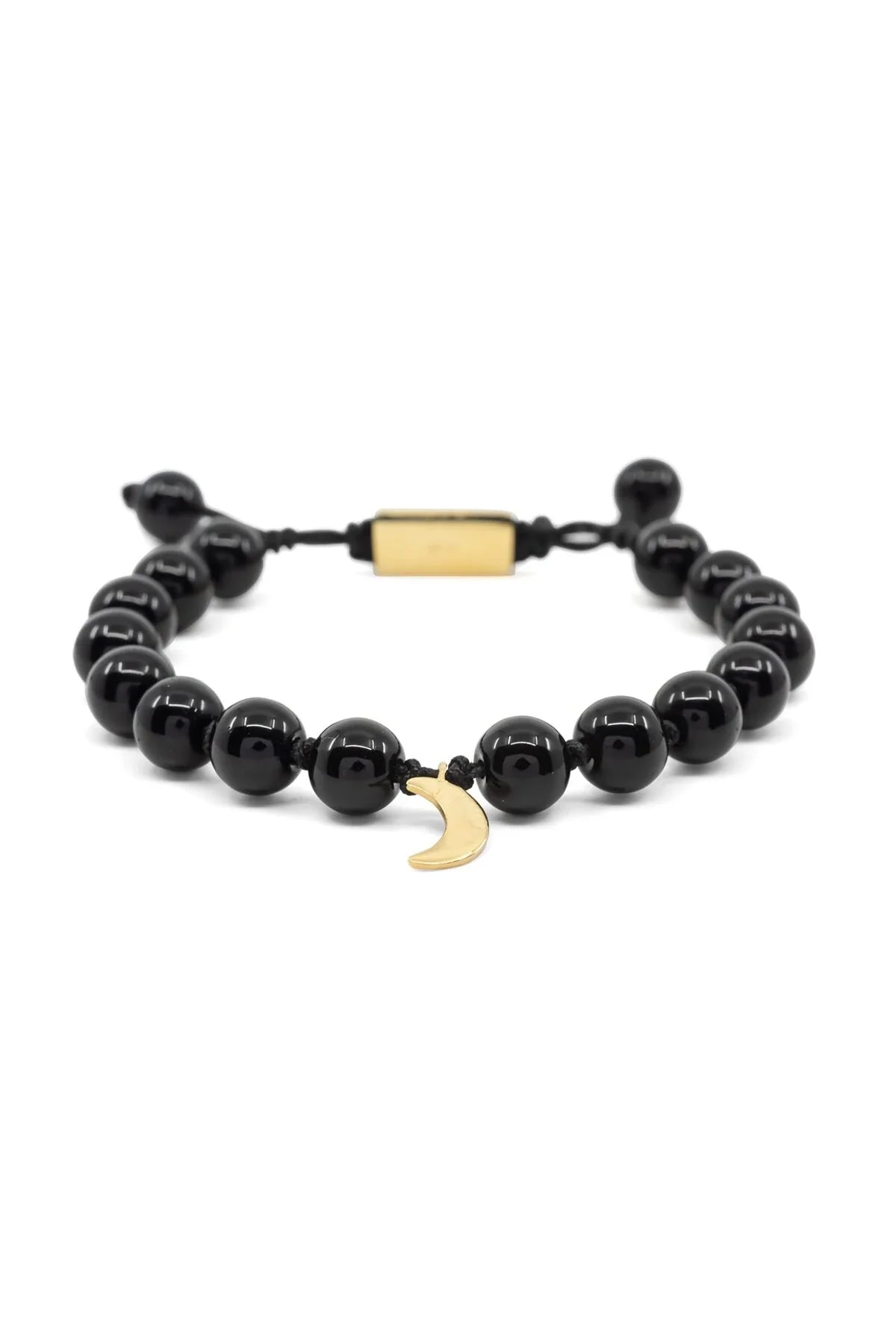 MINI LUNA – Moon Charm Onyx Men’s Bracelet